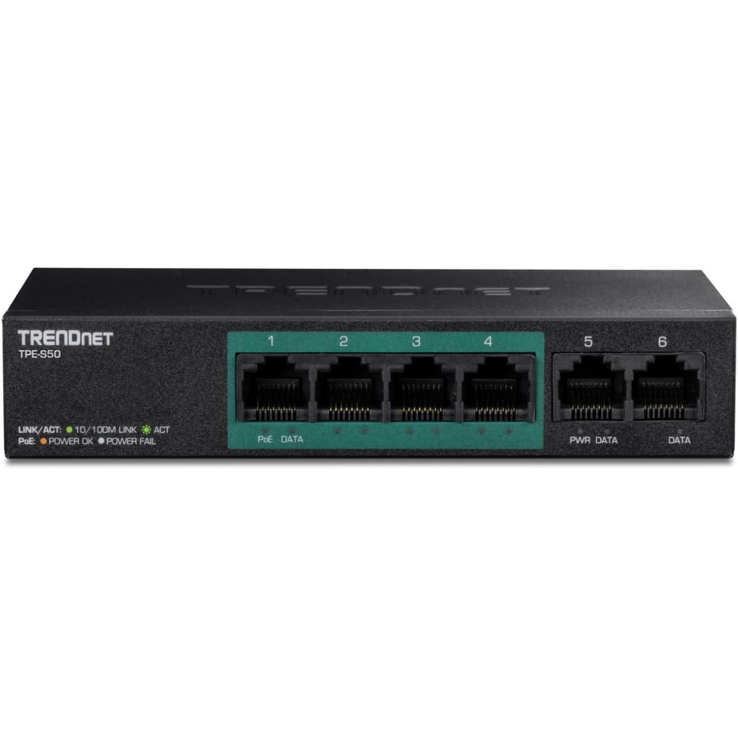 TRENDnet 6-Port Fast Ethernet PoE+ Switch, 4x Fast Ethernet PoE Ports, 2x Fast Ethernet Ports, 60W PoE Budget, 1.2 Gbps Switch Capacity - Image 3