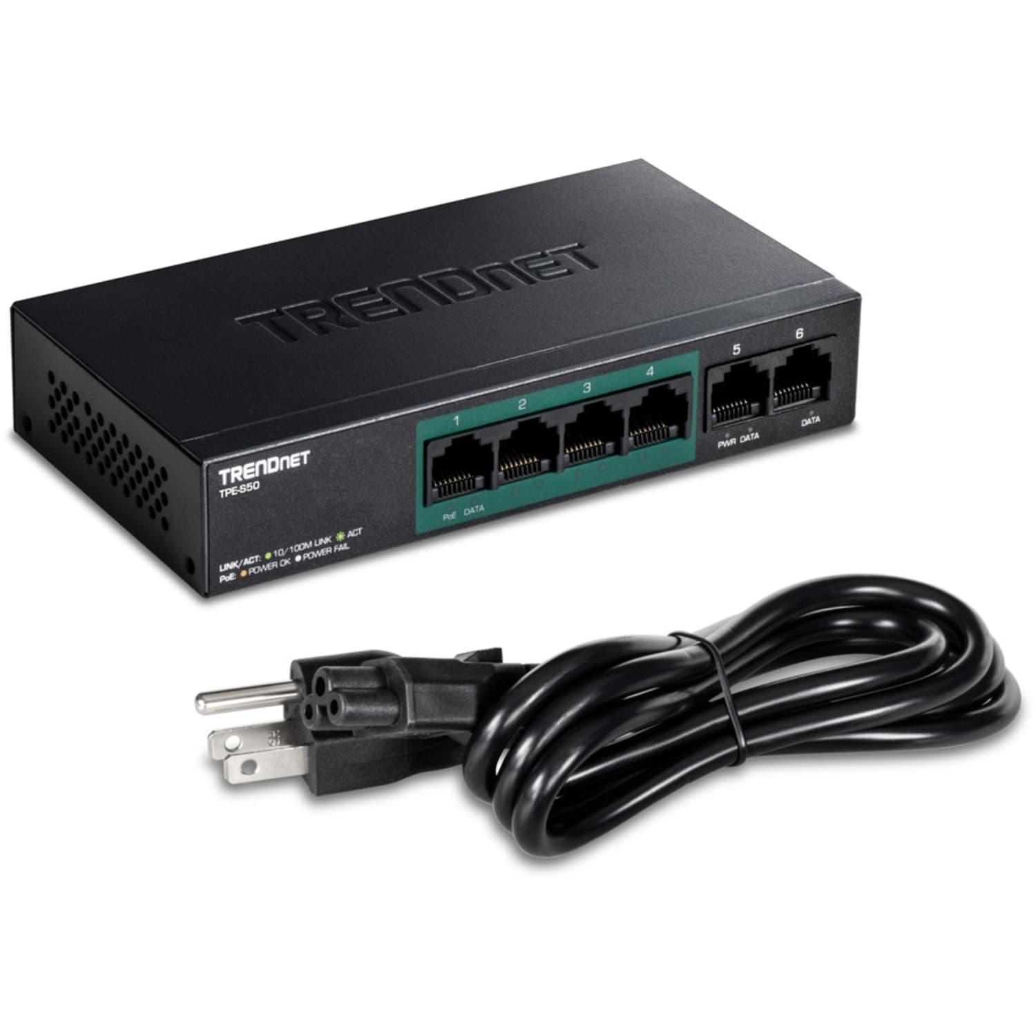 TRENDnet 6-Port Fast Ethernet PoE+ Switch, 4x Fast Ethernet PoE Ports, 2x Fast Ethernet Ports, 60W PoE Budget, 1.2 Gbps Switch Capacity - Image 5
