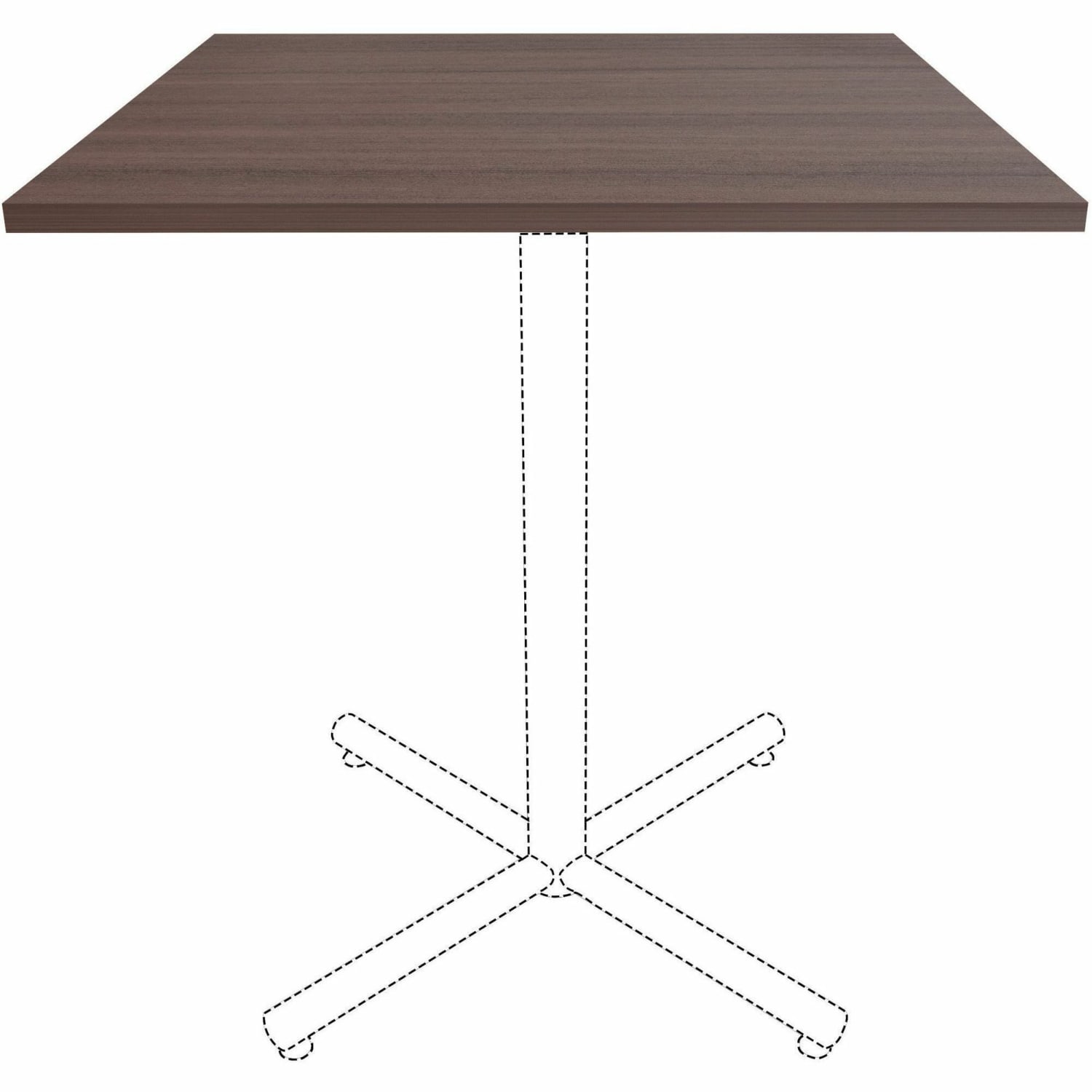 Lorell Hospitality/Conference Tabletop, 36inW x 36inL, Espresso/White, 18252 - Image 5