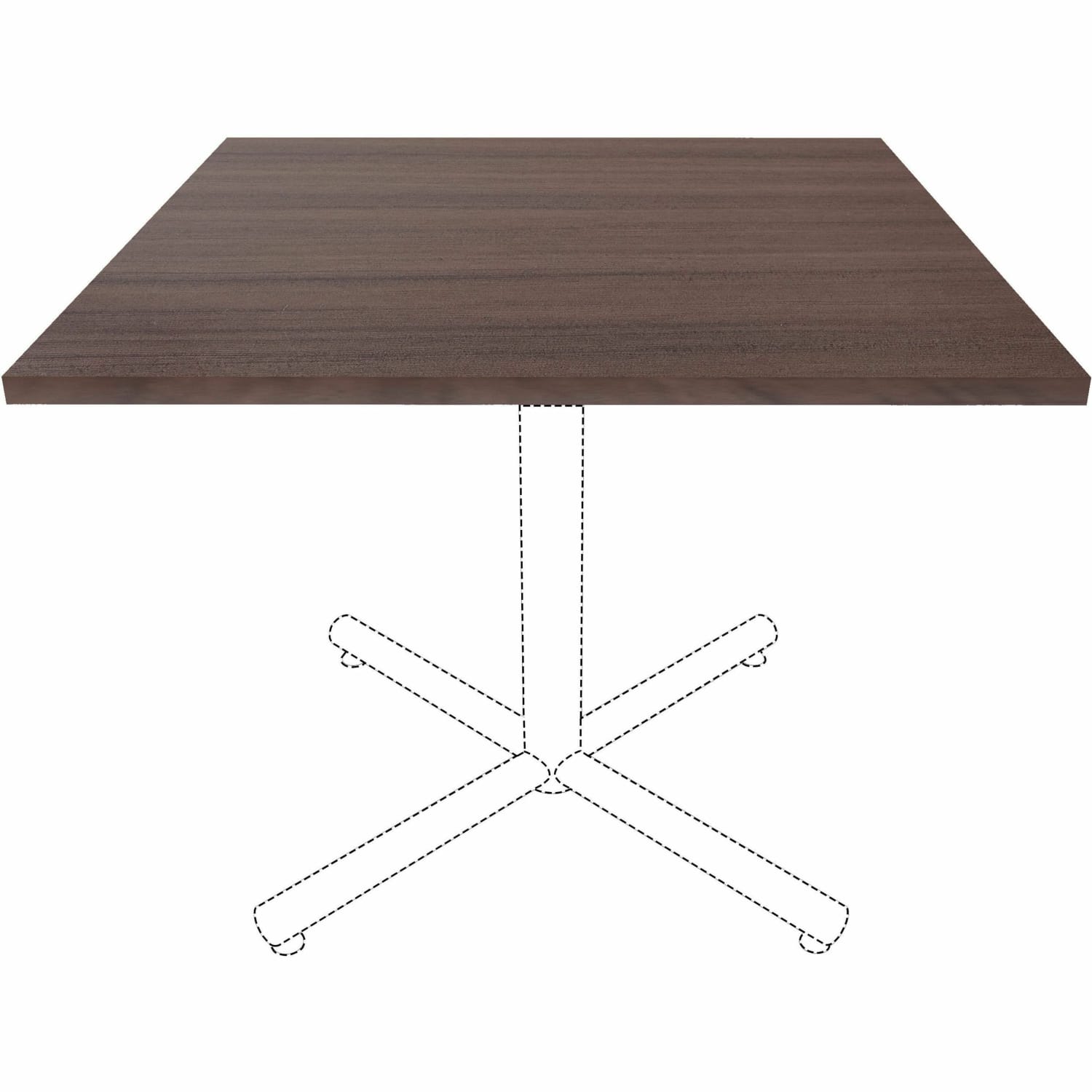 Lorell Hospitality/Conference Tabletop, 36inW x 36inL, Espresso/White, 18252 - Image 6