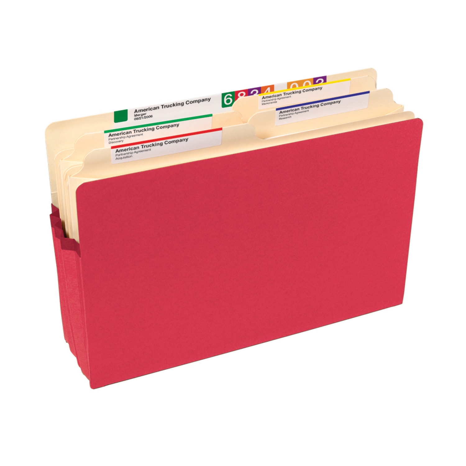 Smead Colored File Pocket, 8-1/2in x 14in, 10% Recycled, Red - Image 5