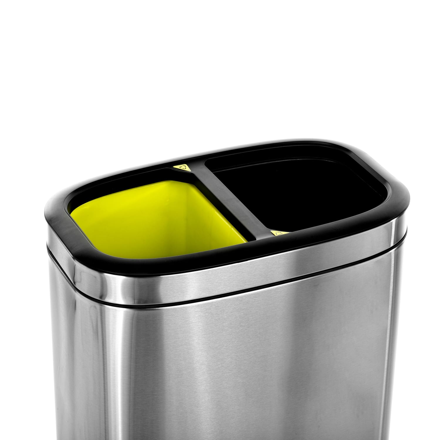 Alpine Stainless Steel Trash Can, 10.5 Gallon, Dual Compartment, Stainless Steel - Image 4