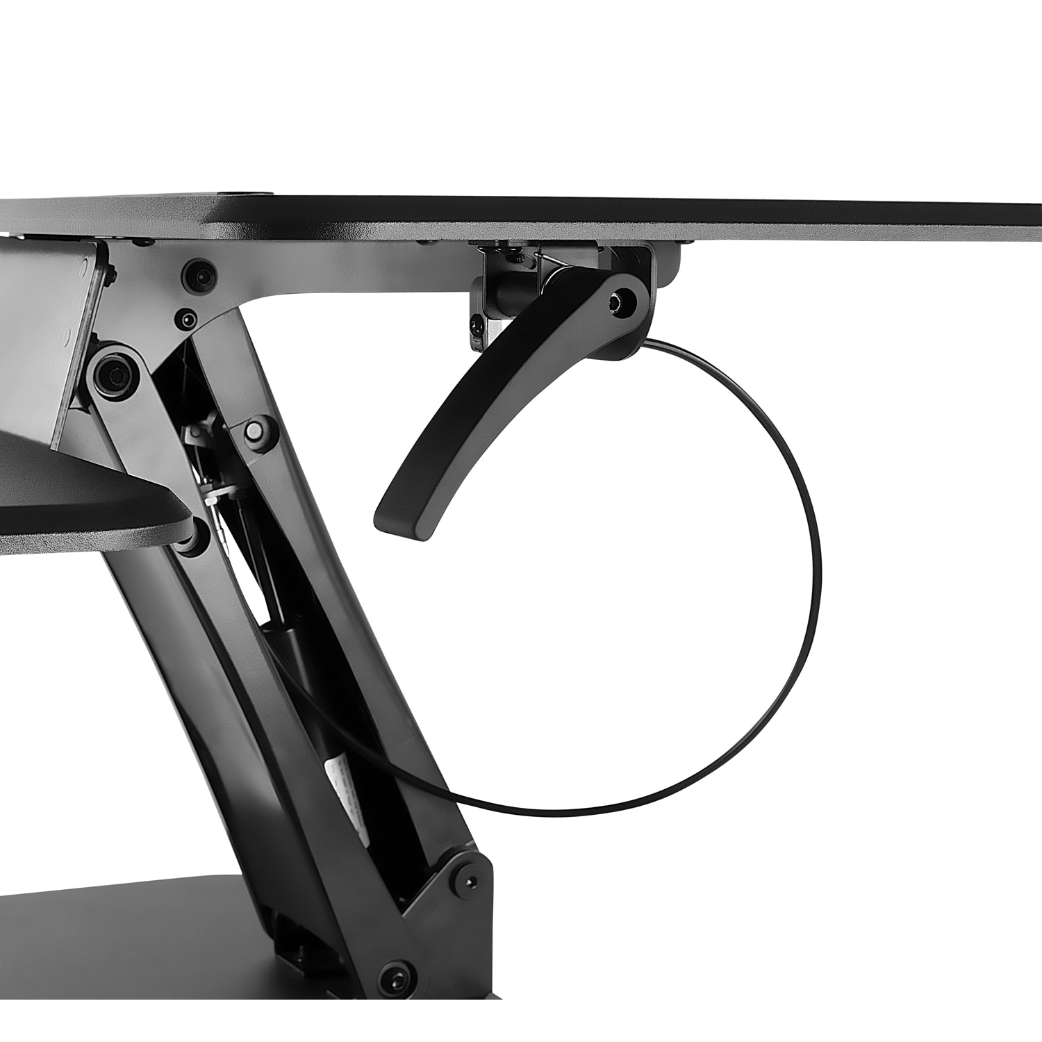 Mount-It! MI-7957 Height-Adjustable Standing Desk Riser, 5inH x 26inW x 19.8inD, Black - Image 5