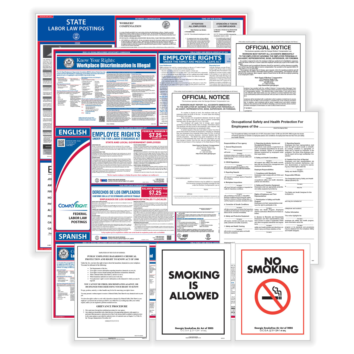 ComplyRight Public Sector Federal (Bilingual) And State (English) Labor Law 1-Year Poster Service, Wyoming