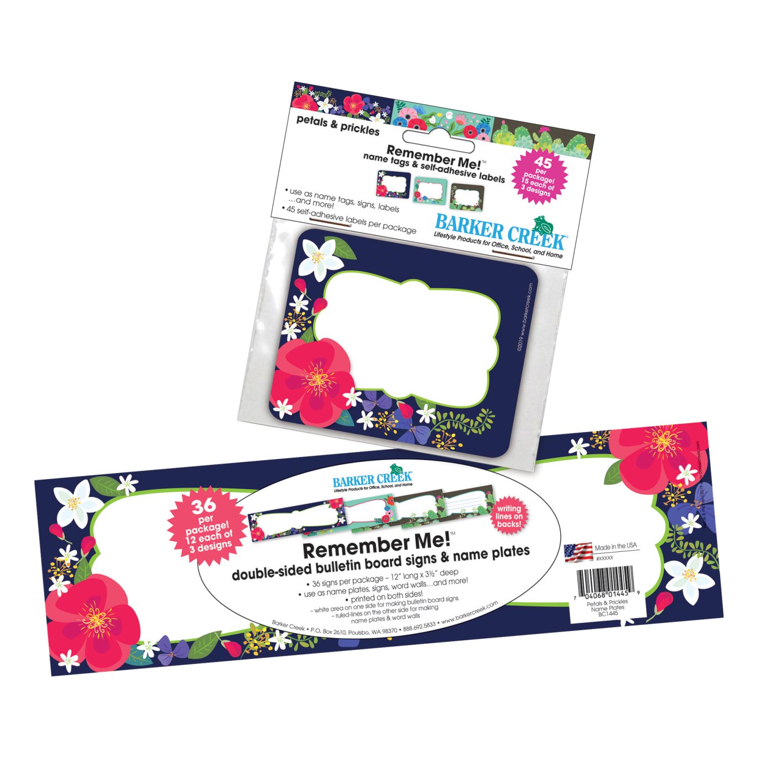 Barker Creek Name Tag & Name Plate Set, Petals & Prickles - Image 5