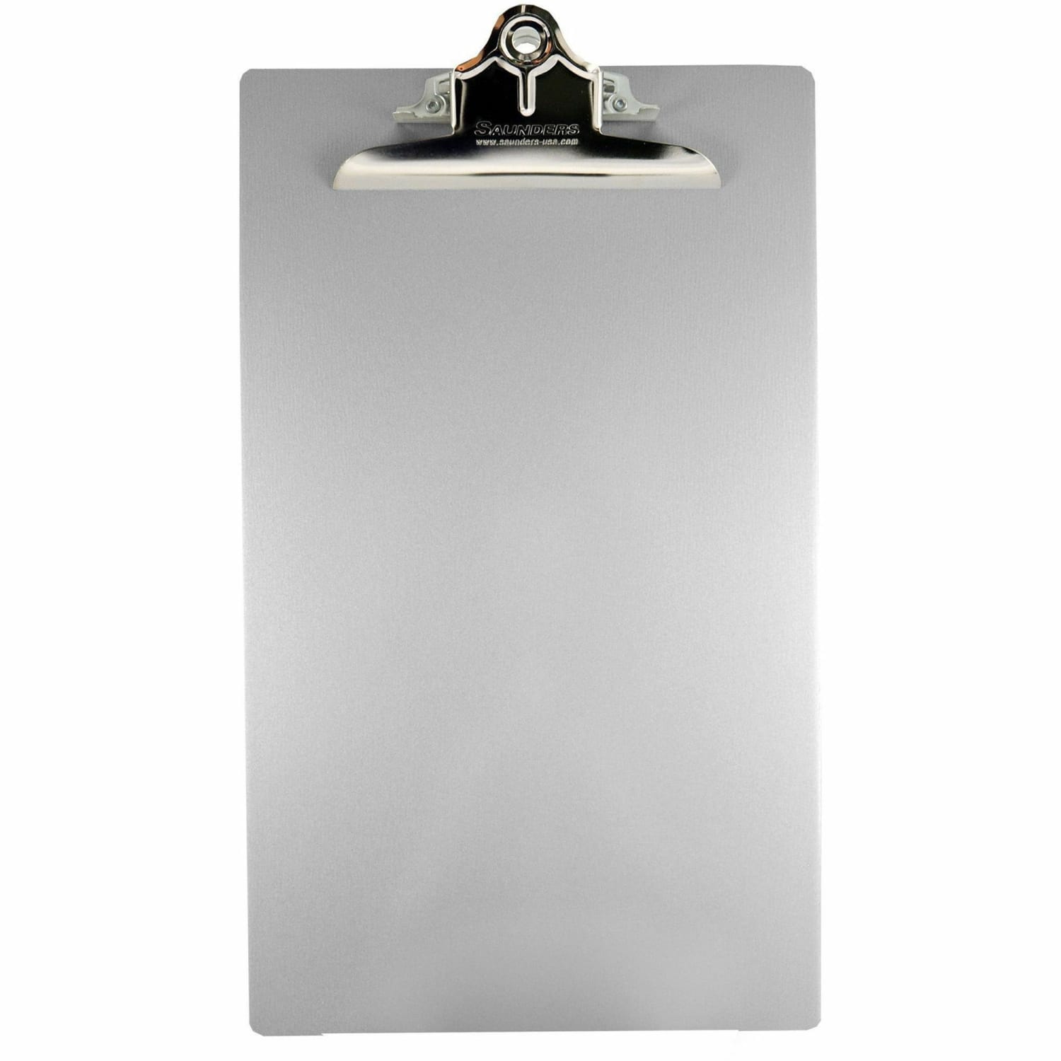 Saunders Aluminum Round Corner Clipboards - 1in Clip Capacity - 8 1/2in x 14in - Clamp - Aluminum - Silver - 1 Each - Image 3