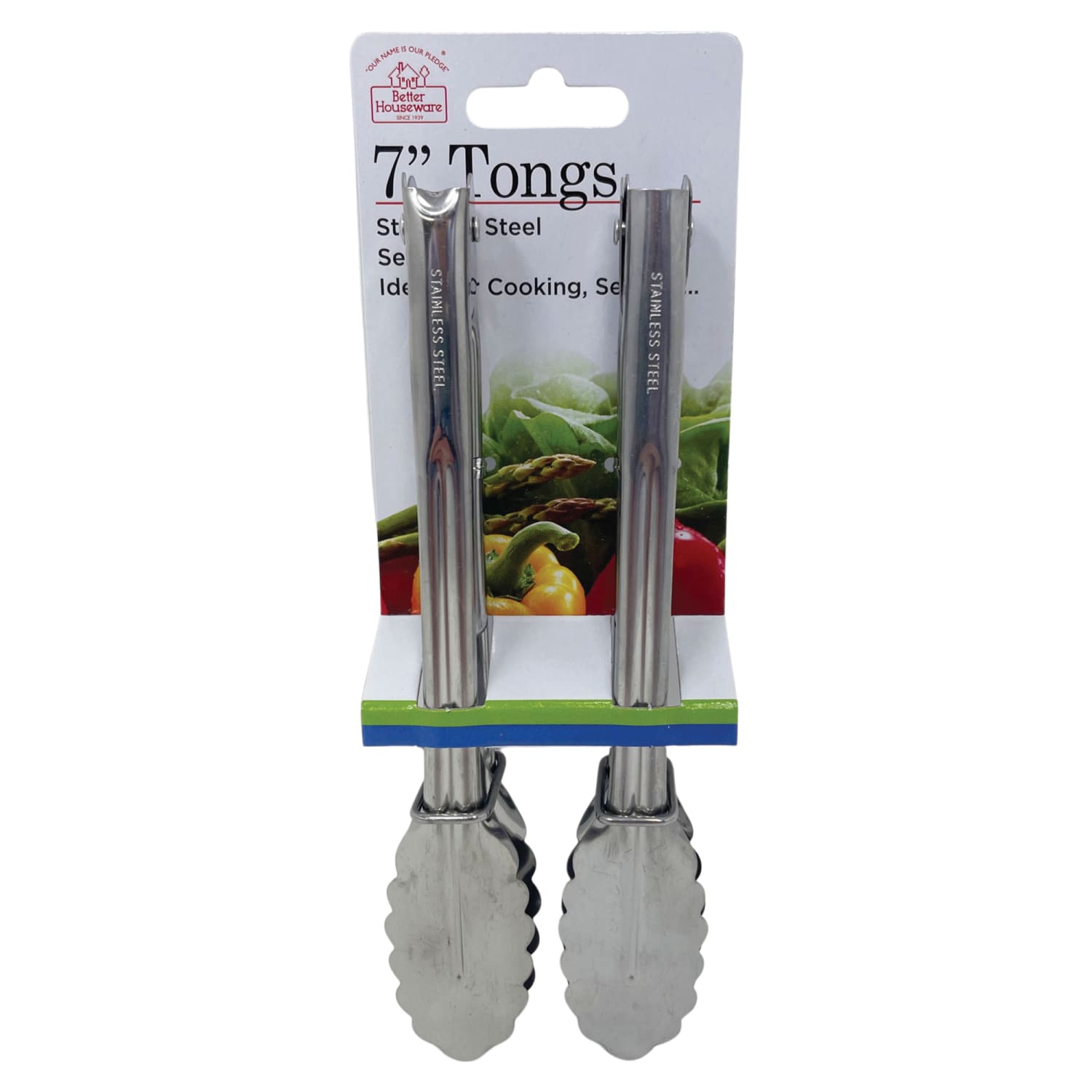 Better Houseware 7in Stainless Steel Tongs, Silver, Set Of 2 Tongs - Image 5