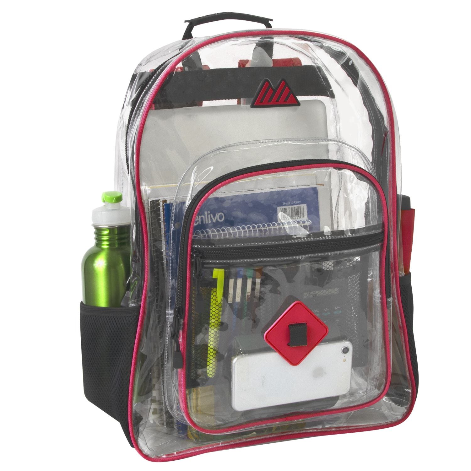 Trailmaker Clear Backpack, Red - Image 5