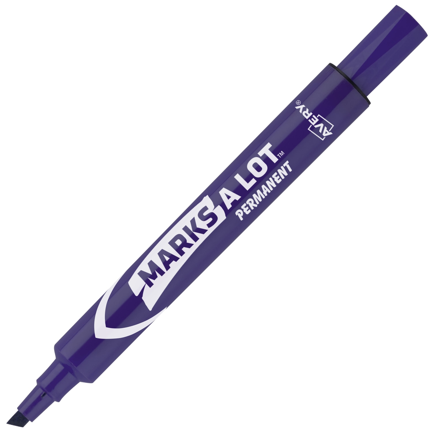 Avery Marks-A-Lot Permanent Markers, Chisel Tip, Purple, Pack Of 12 Markers - Image 3