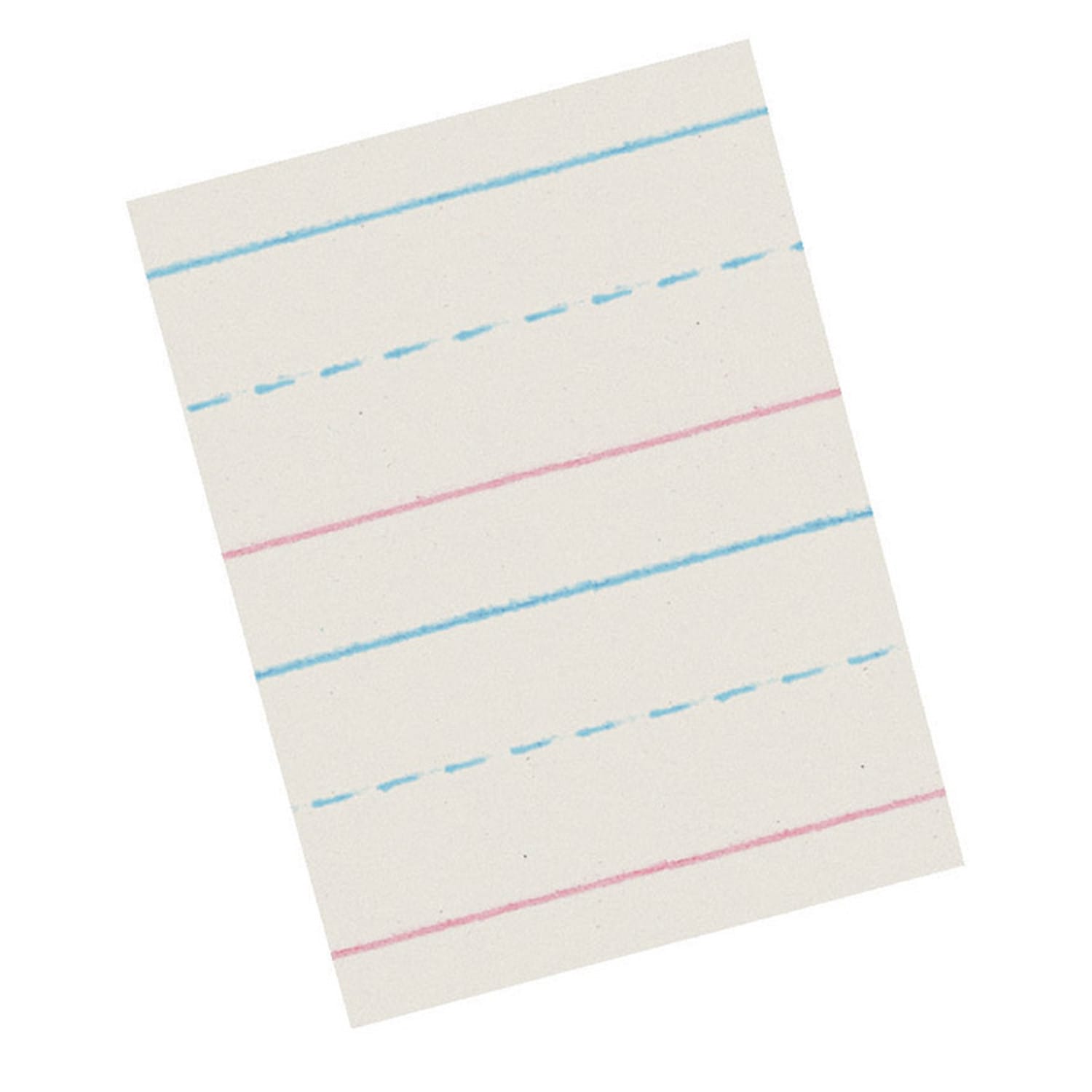 Pacon Zaner-Bloser Newsprint Handwriting Paper, Dotted Midlines, 1st Grade, 5/16in Ruled, 8in x 10-1/2in, White, 500 Sheets/Pack, Set Of 3 Packs - Image 3