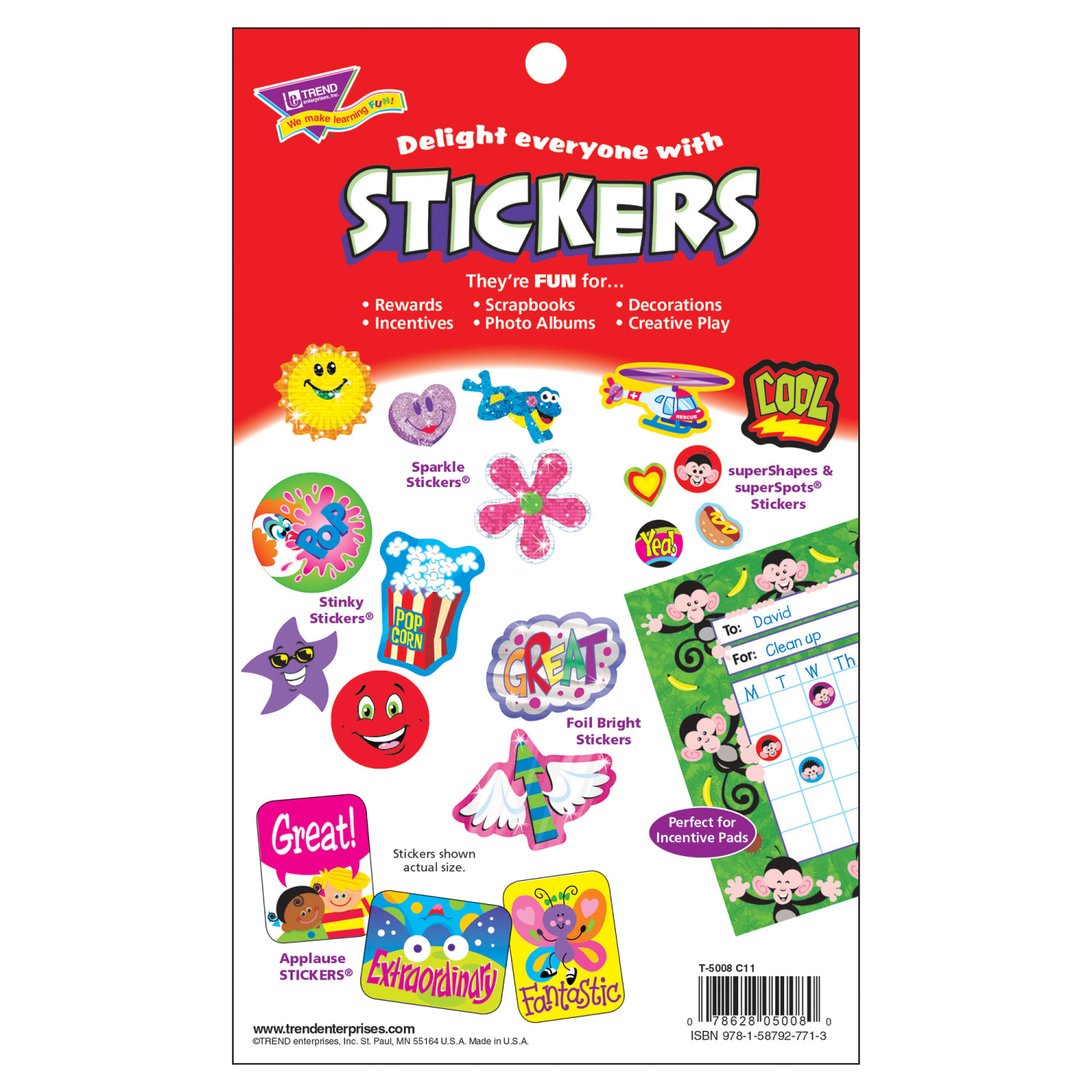Trend Sticker Pads, Schooltime Fun, 738 Stickers Per Pad, Pack Of 6 Pads - Image 4