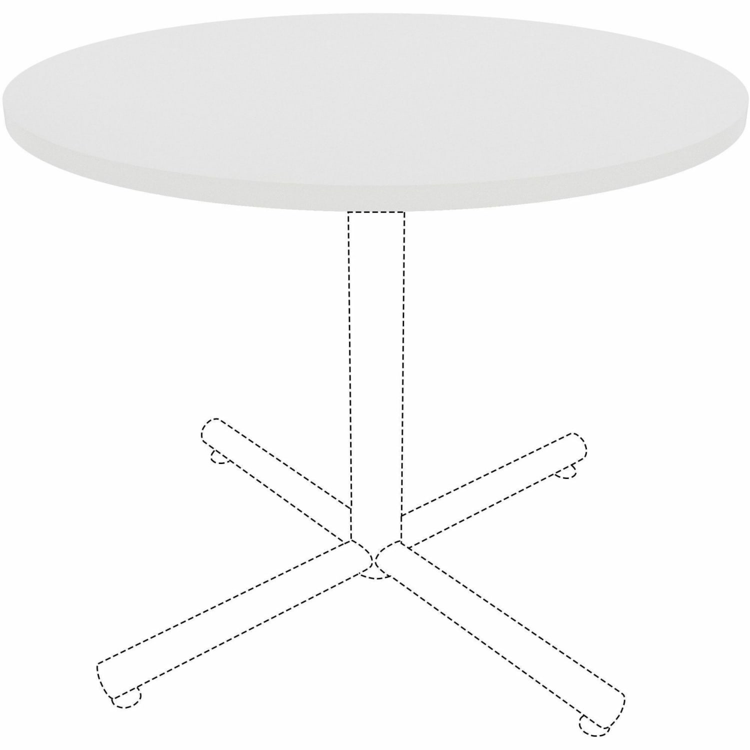 Lorell Hospitality/Conference Tabletop, x 36in Diameter, White, 99875 - Image 3