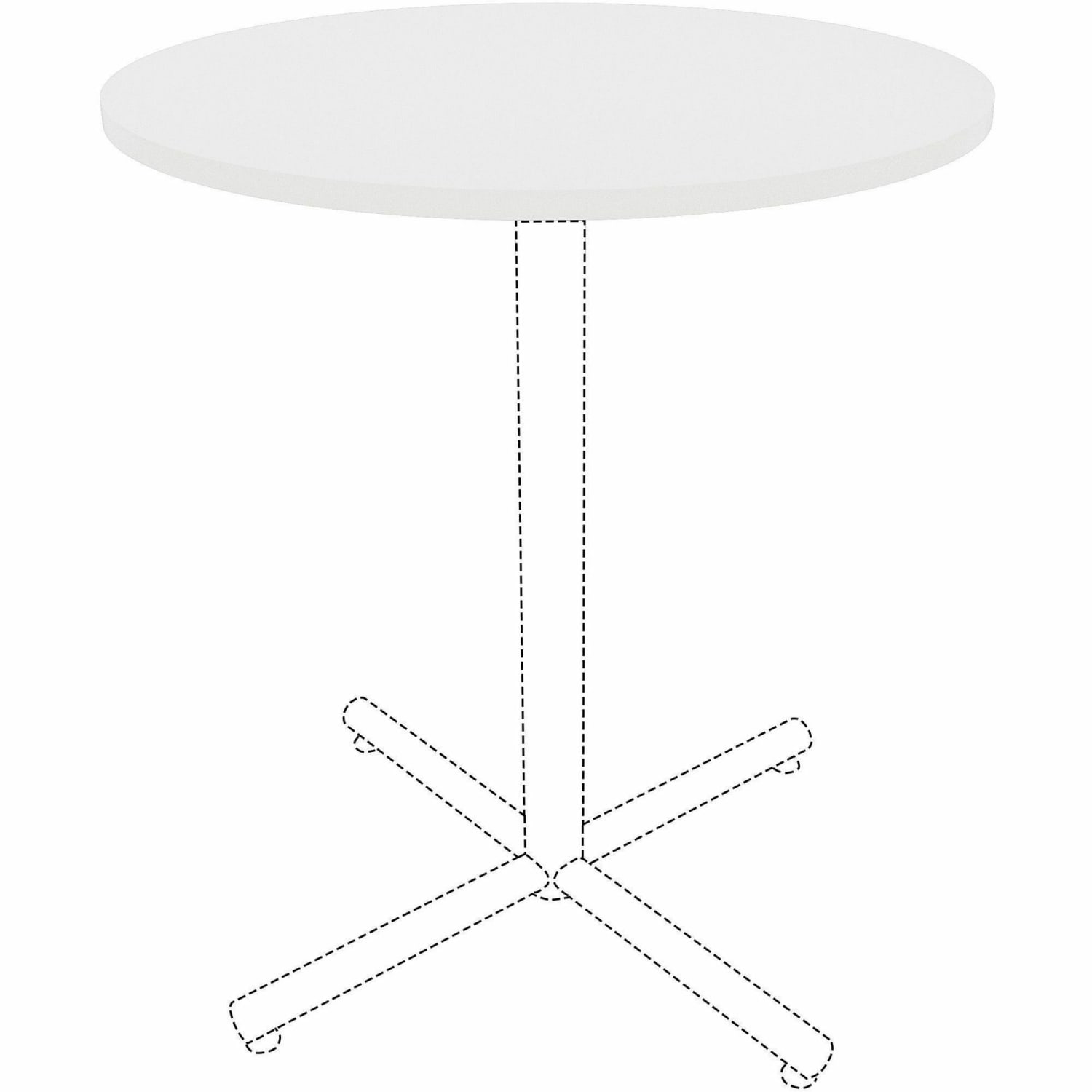 Lorell Hospitality/Conference Tabletop, x 36in Diameter, White, 99875 - Image 4