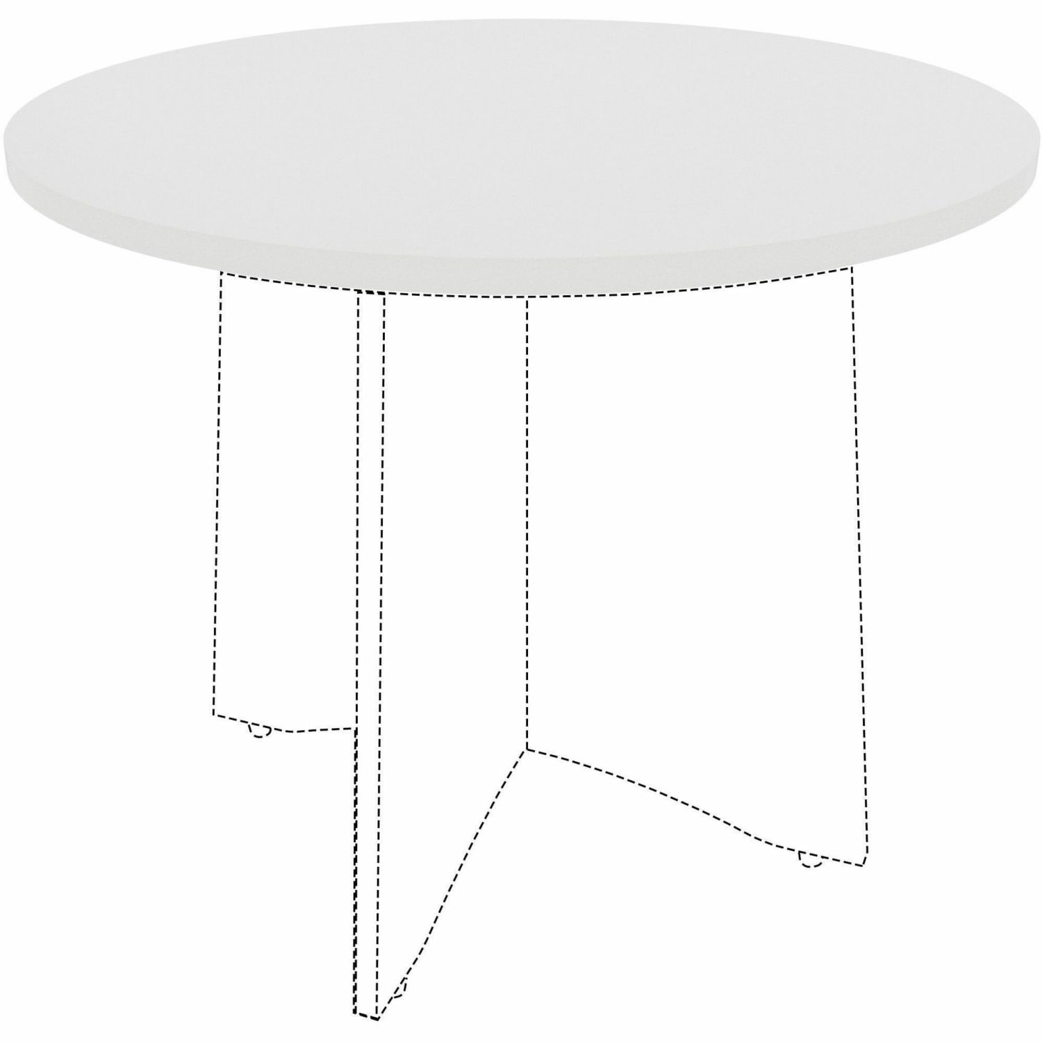 Lorell Hospitality/Conference Tabletop, x 36in Diameter, White, 99875 - Image 6