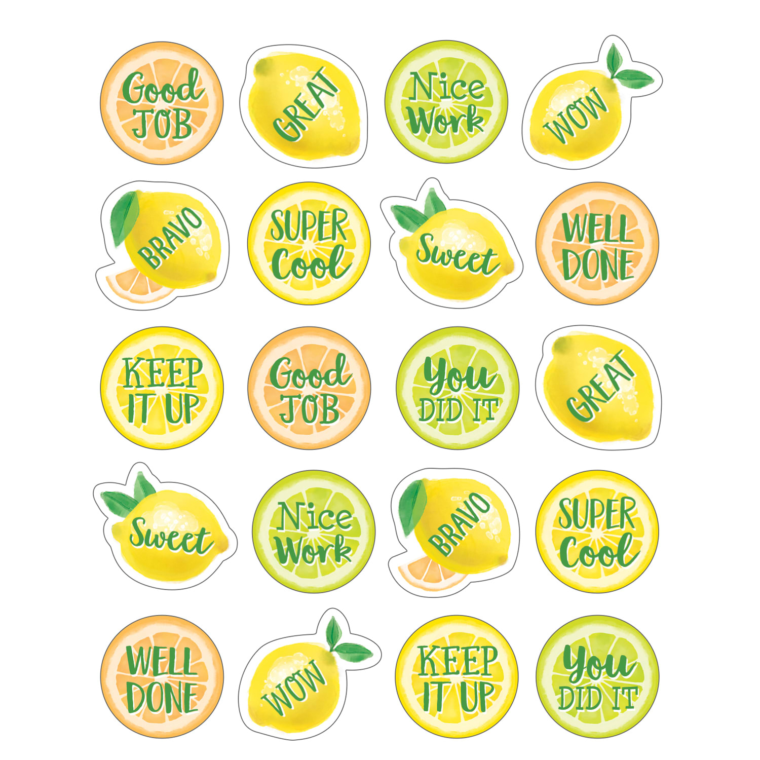 Teacher Created Resources Stickers, Lemon Zest, 120 Stickers Per Pack, Set Of 12 Packs - Image 3