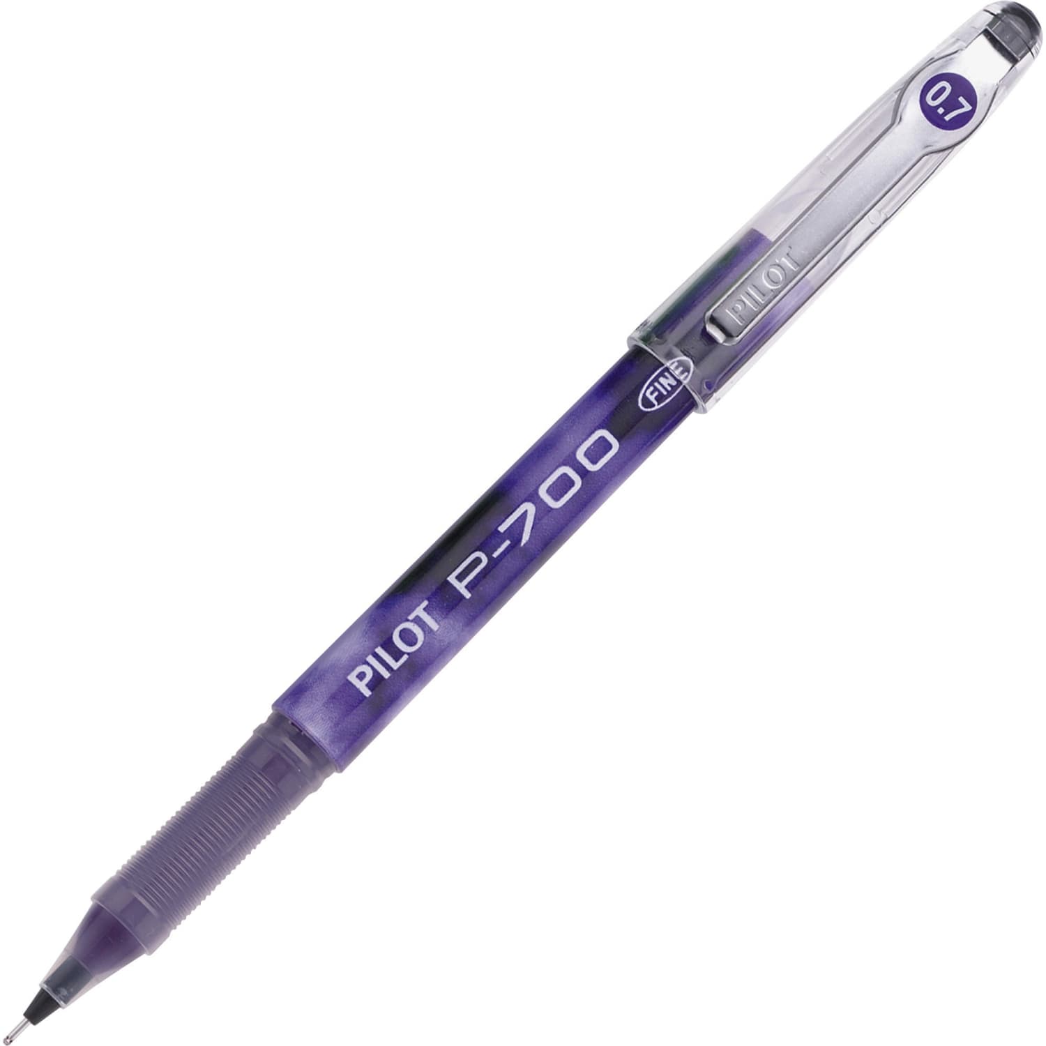 Pilot P700 Gel Rollerball Pens, Fine Point, 0.7 mm, Purple Barrel, Purple Ink, Pack Of 12 Pens - Image 3