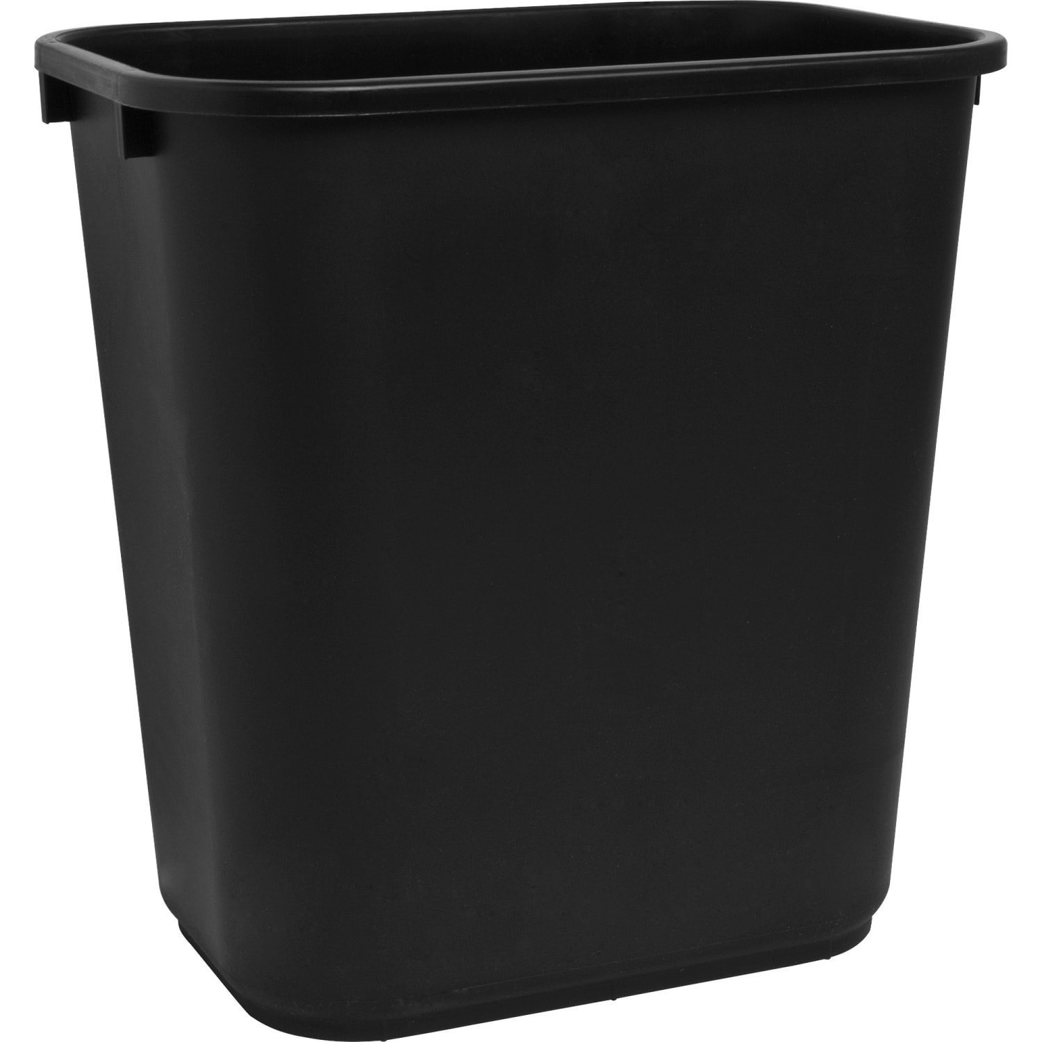Sparco Rectangular Wastebasket, 7 gal Capacity, Rectangular, 15inH x 14.5inW x 10.5inD, Polyethylene, Black, 24 / Carton - Image 3