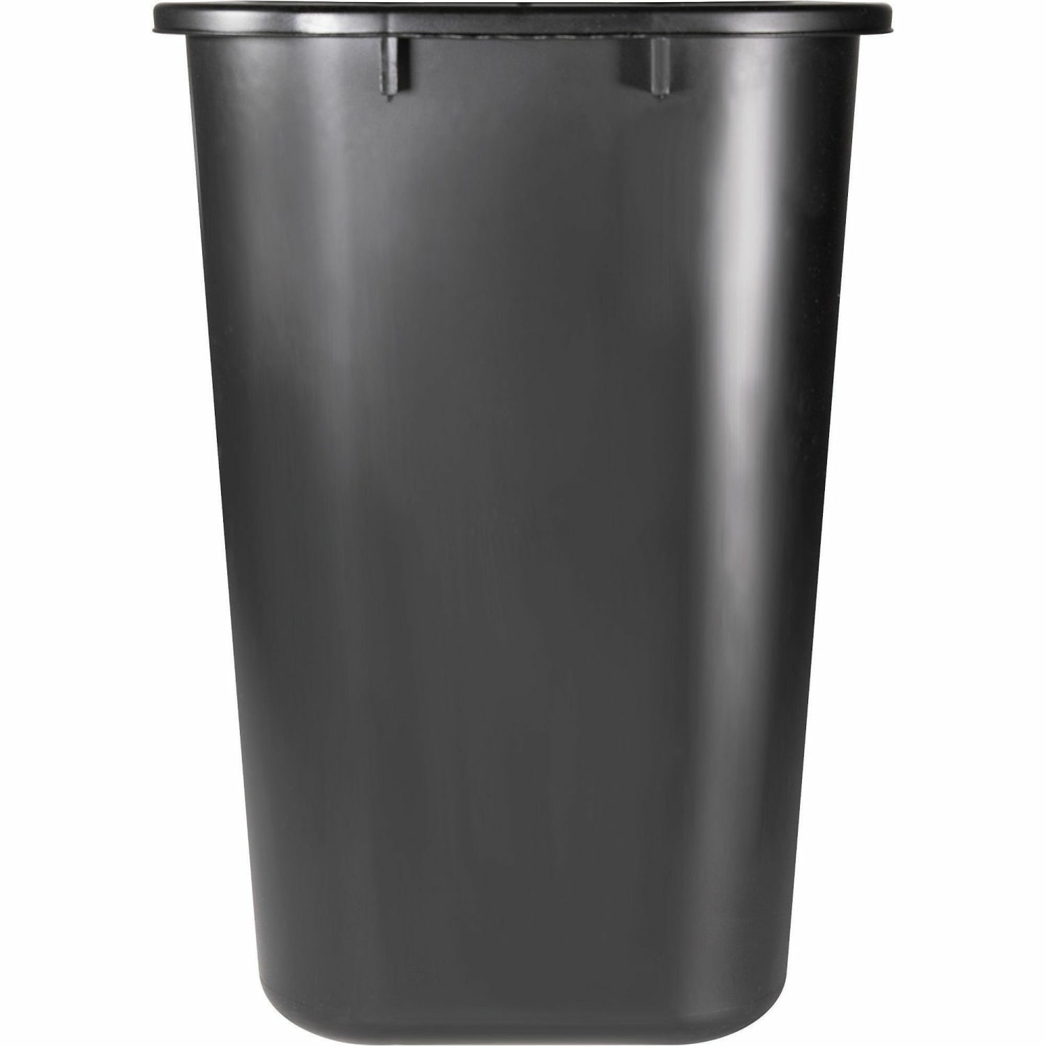 Sparco Rectangular Wastebasket, 7 gal Capacity, Rectangular, 15inH x 14.5inW x 10.5inD, Polyethylene, Black, 24 / Carton - Image 4
