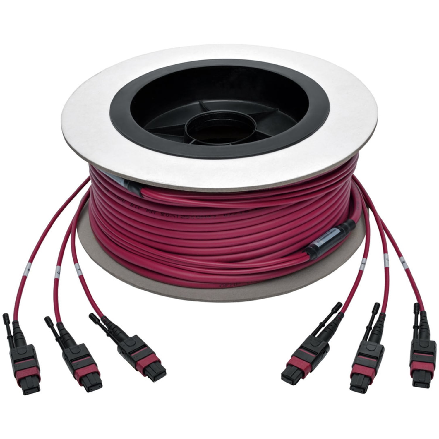 Eaton Tripp Lite Series MTP/MPO Multimode Base-8 Trunk Cable, 24-Strand, 40GB/100GB, 40/100GBASE-SR4, OM4 Plenu - N85823M3X8MG - Image 5