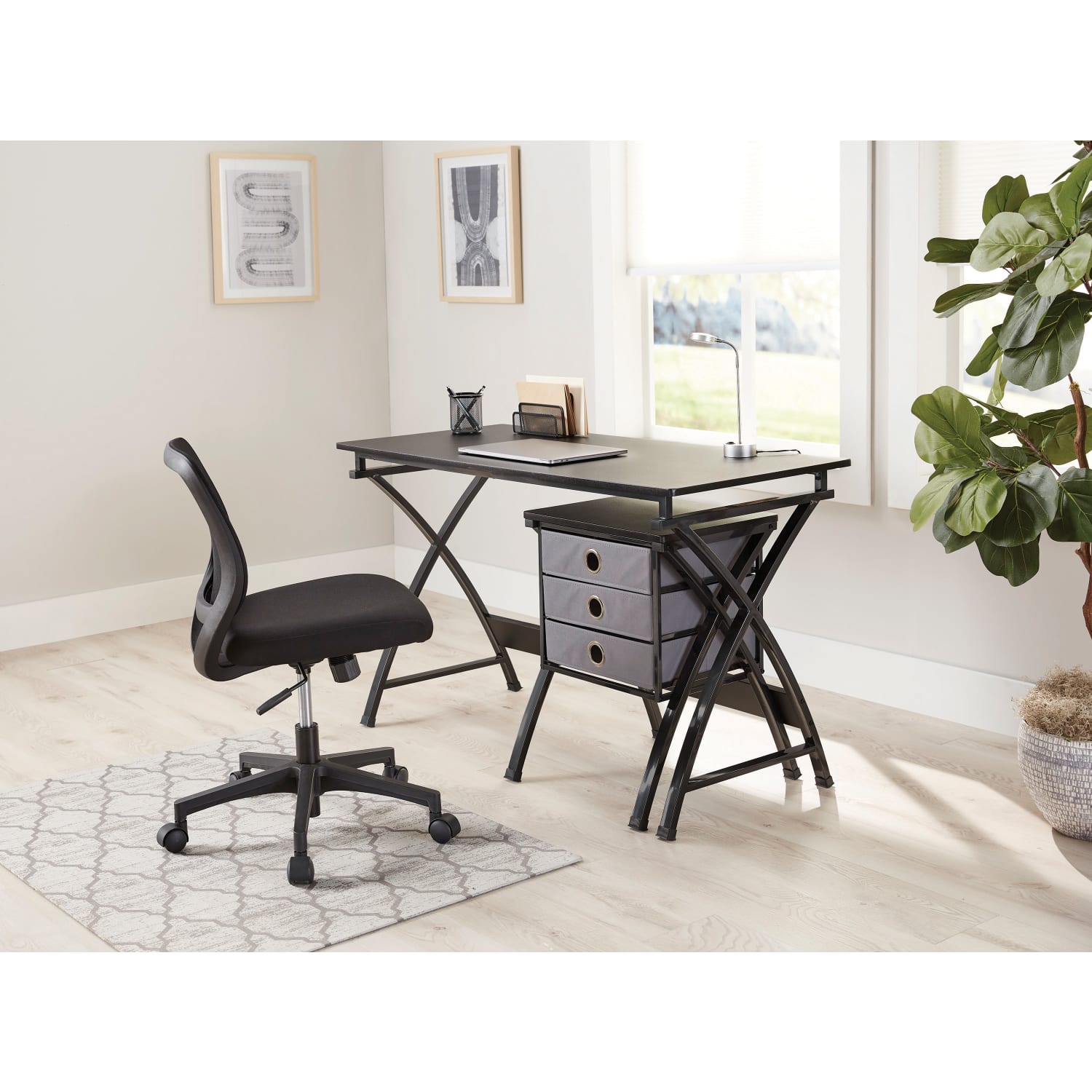 Realspace Adley Mesh/Fabric Low-Back Task Office Chair, Black, BIFMA Compliant - Image 8