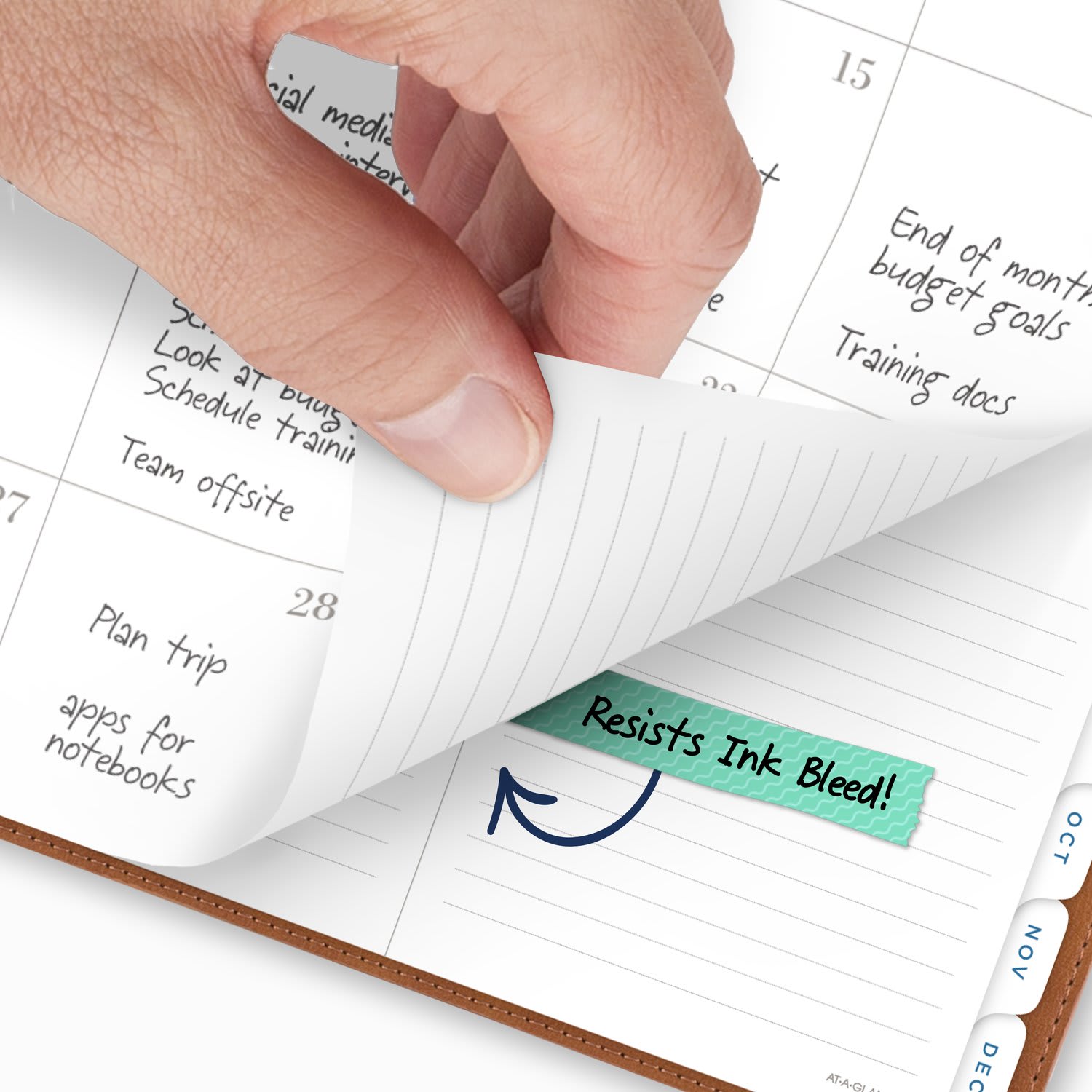 AT-A-GLANCE Signature Collection 2027 Weekly Monthly Planner, Brown, Large, 8 1/2in x 11in - Image 5