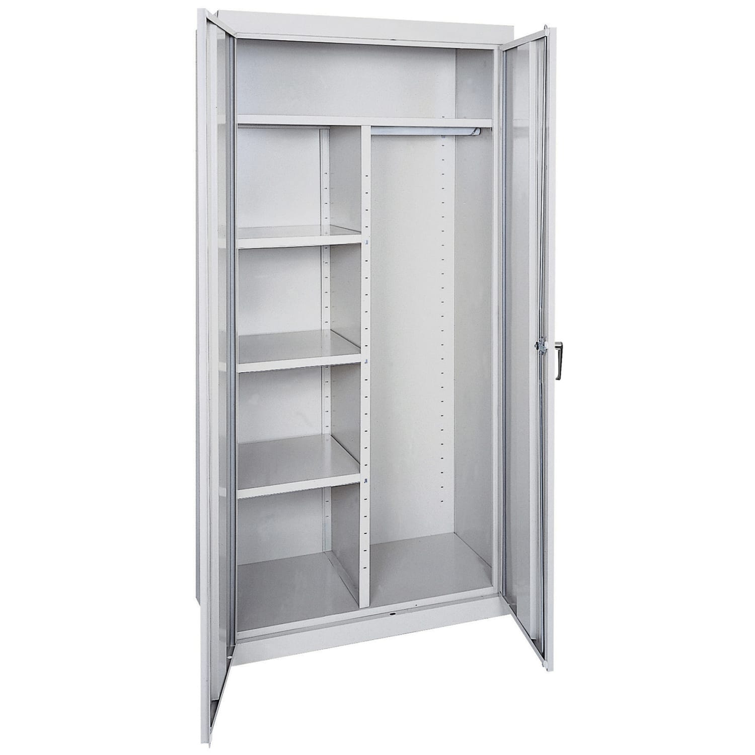 Sandusky Classic Series Medium-Duty Assembled Combination Storage Cabinet, 72inH x 36inW x 24inD, Dove Gray - Image 3