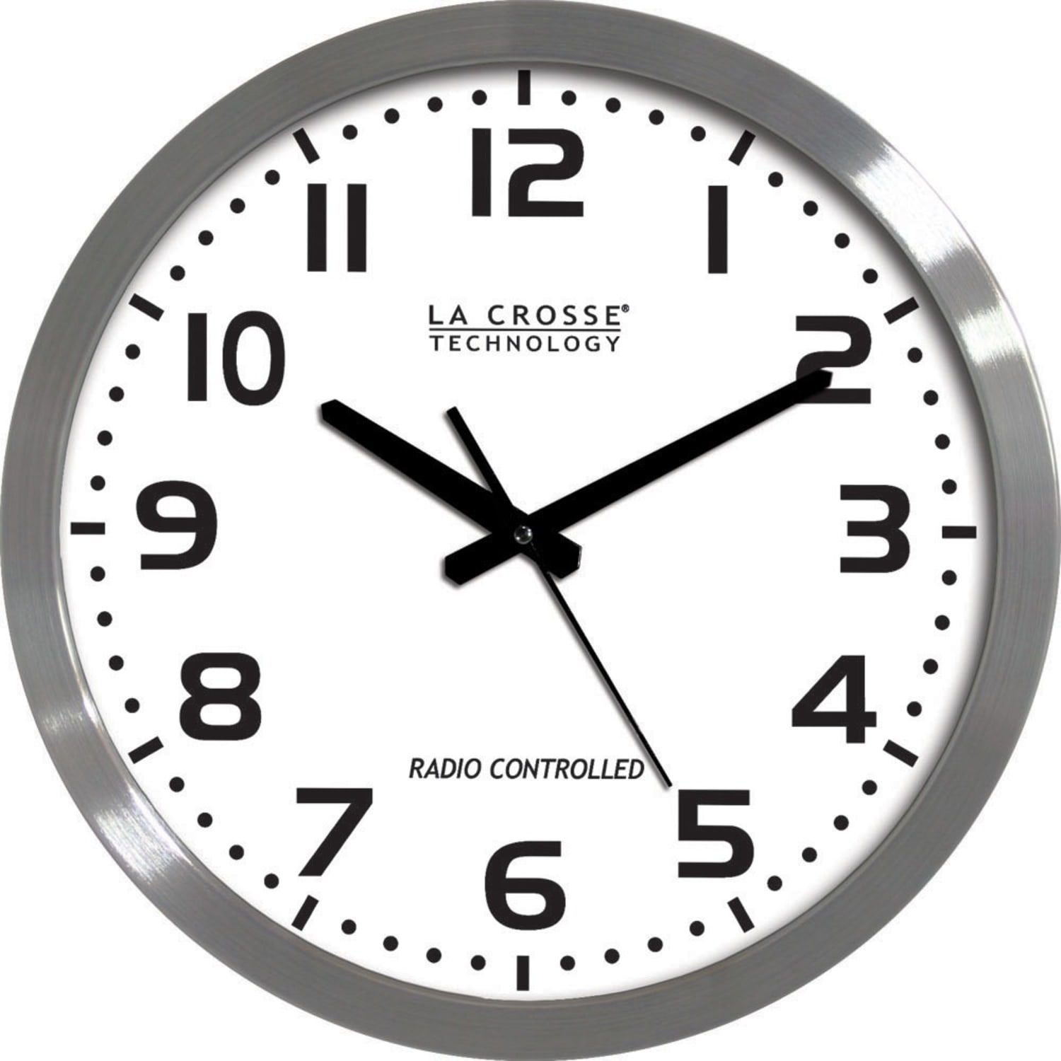 La Crosse Technology WT-3161WH 16 inch Atomic Wall Clock - Digital - Atomic - Metal - Image 3