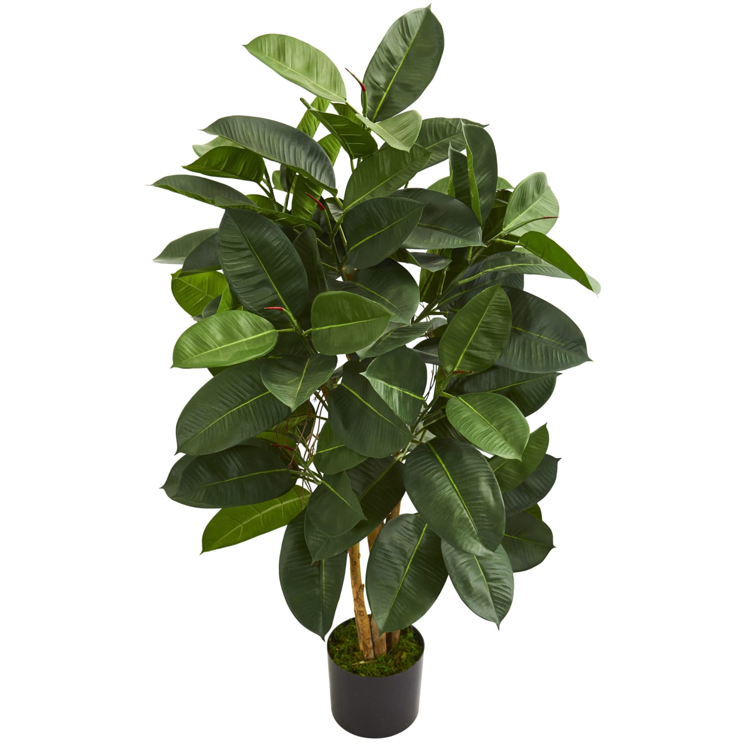 Nearly Natural Oak Ficus 48inH Artificial Tree With Pot, 48inH x 22inW x 22inD, Green
