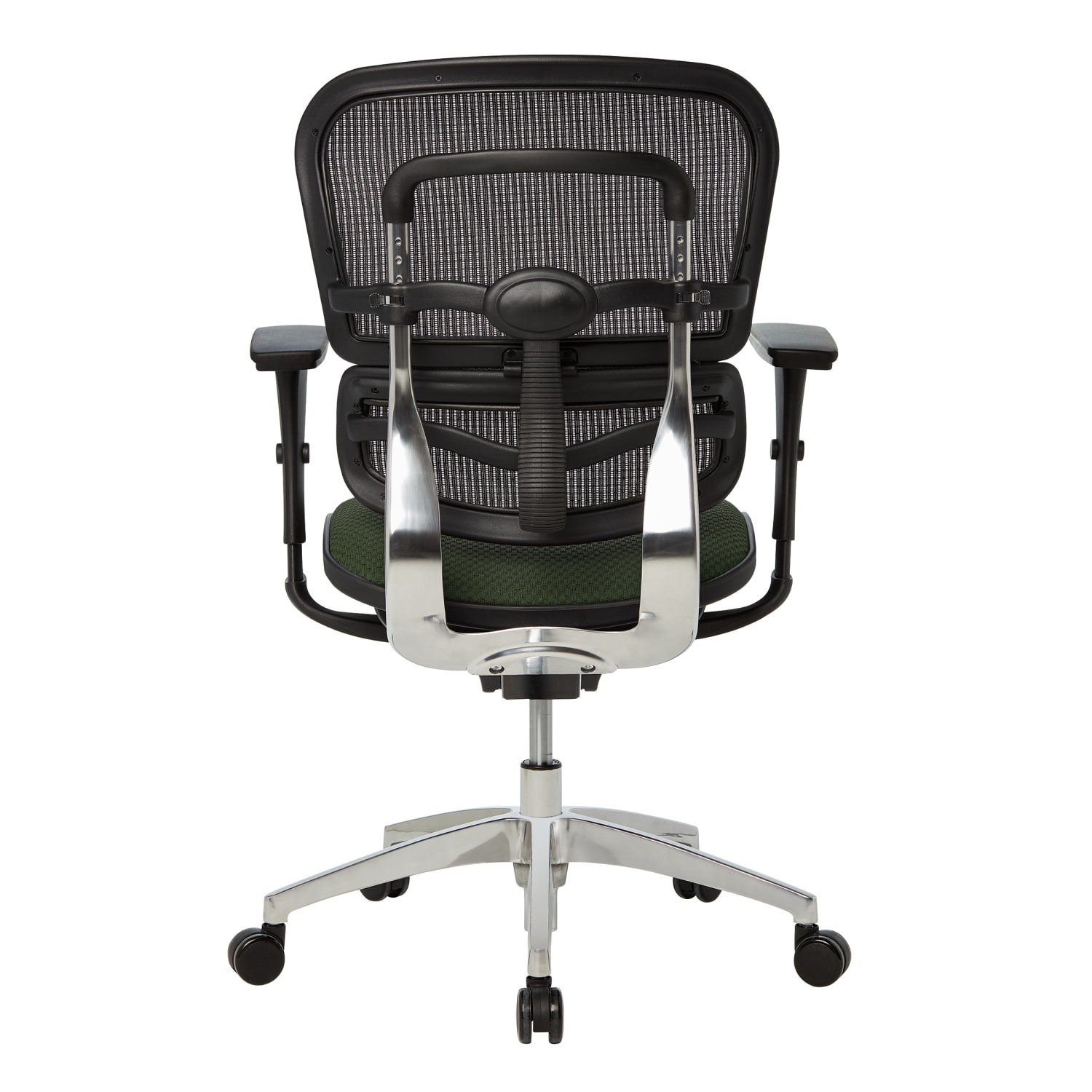 WorkPro 12000 Series Ergonomic Mesh/Premium Fabric Mid-Back Chair, Black/Olive, BIFMA Compliant - Image 6