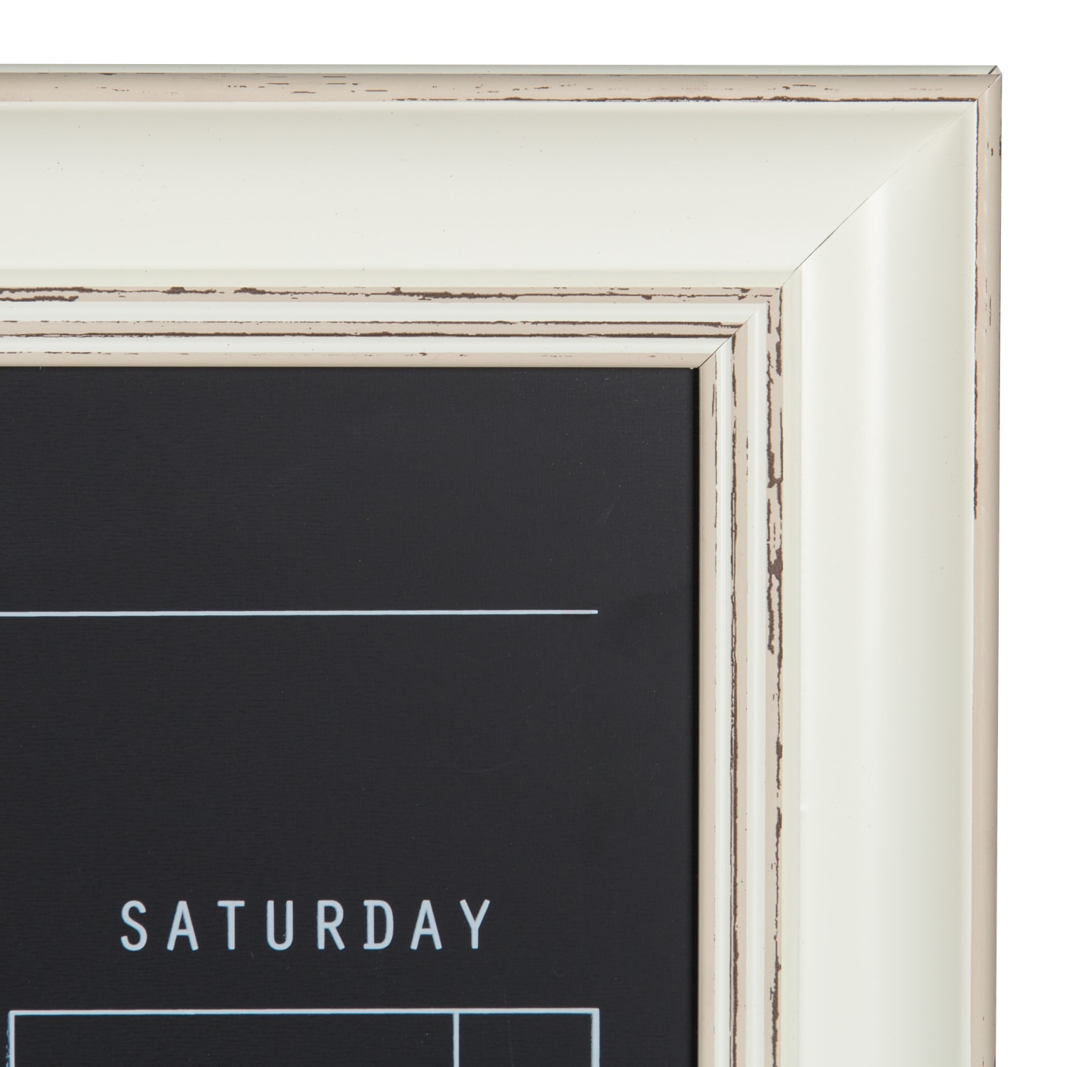 Kate and Laurel Macon Magnetic Framed Chalkboard Monthly Calendar, 22-15/16in x 28-15/16in, Black, White Plastic Frame - Image 4