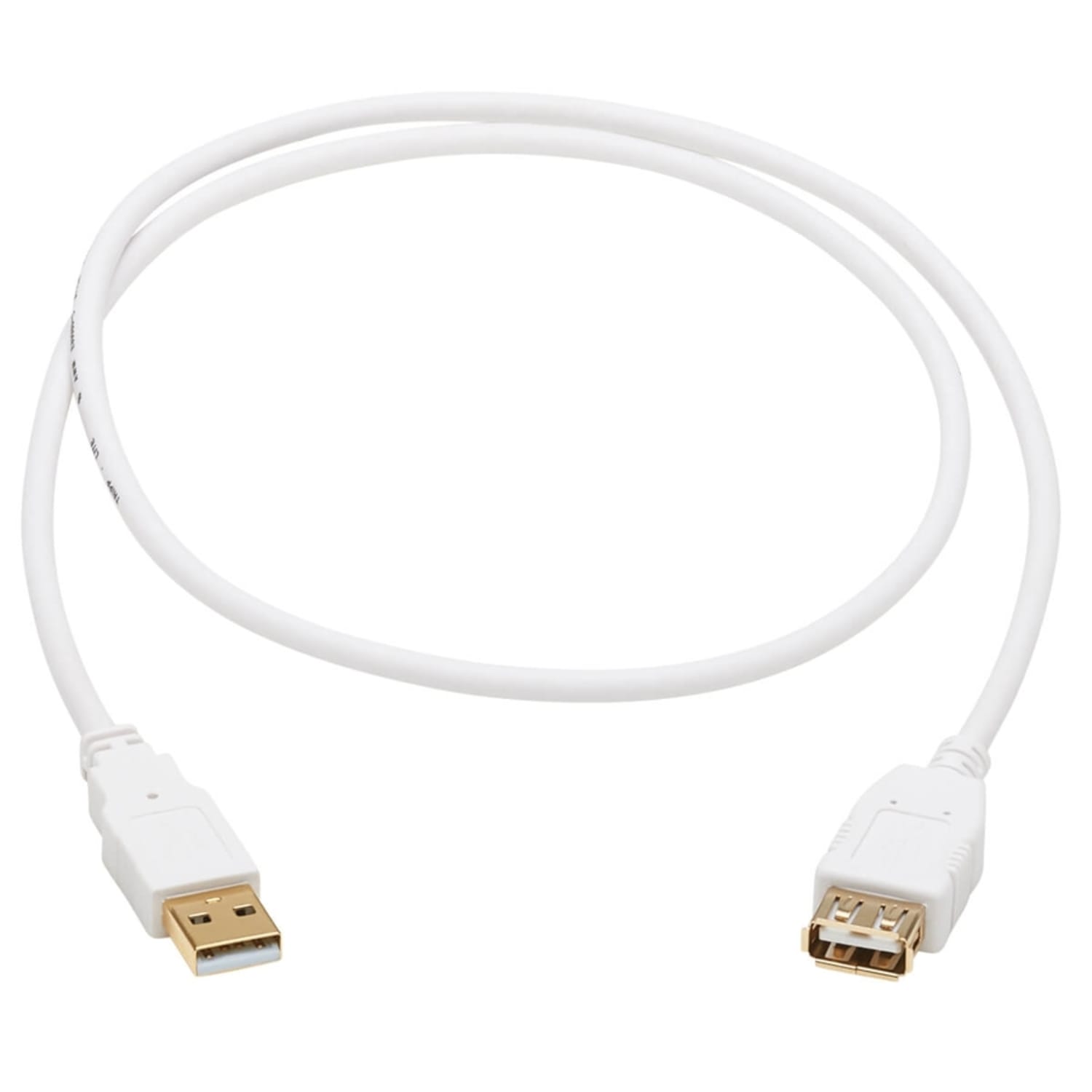 Tripp Lite Safe-IT USB-A Antibacterial Extension Cable M/F, USB 2.0, White, 3 ft. - 480 Mbit/s - Extension Cable - Shielding - 28 AWG - White - Image 5