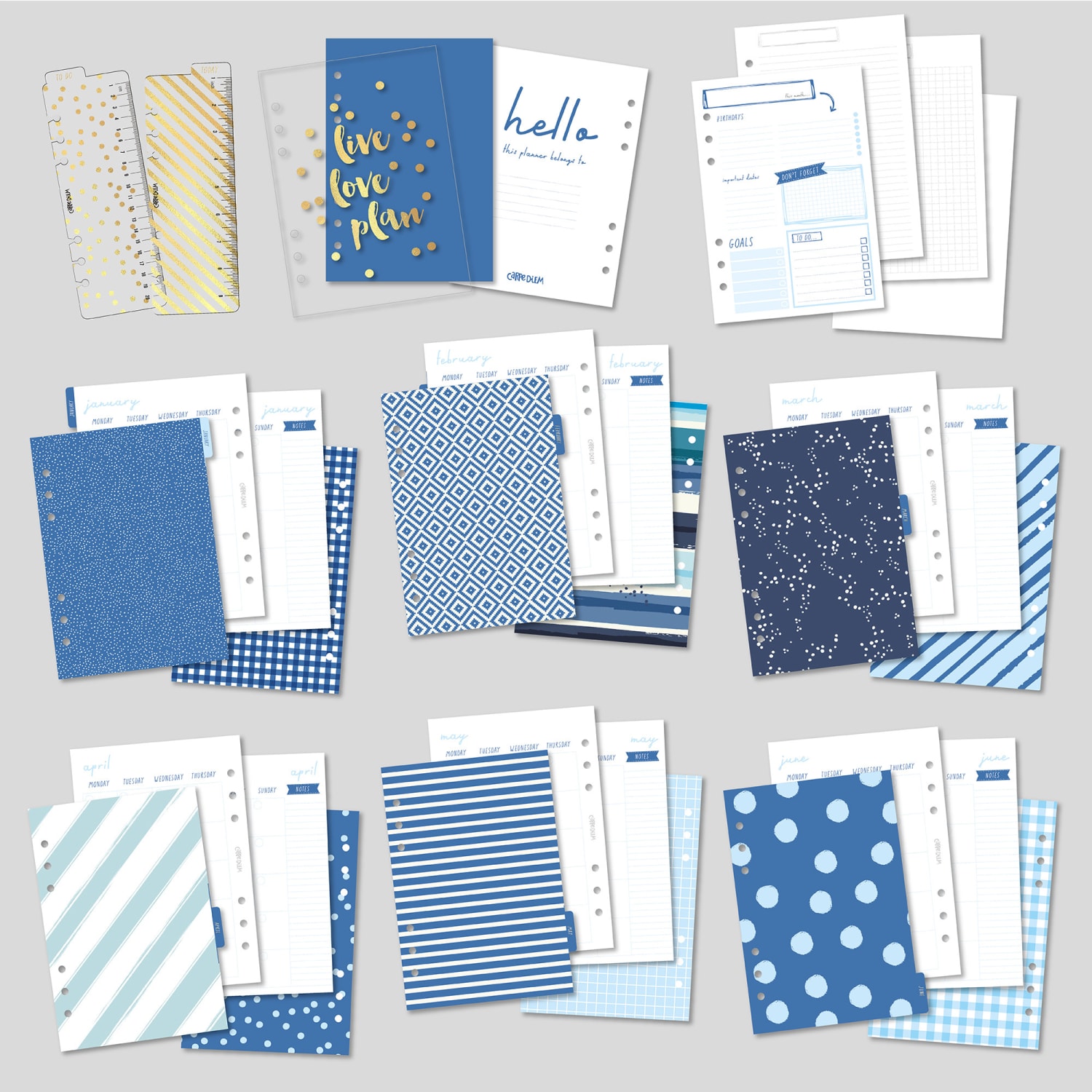 Pukka Pads Personal Planner, Monthly & Weekly, 7.48in x 6.42in, 12 Months, Color Wash - Image 6