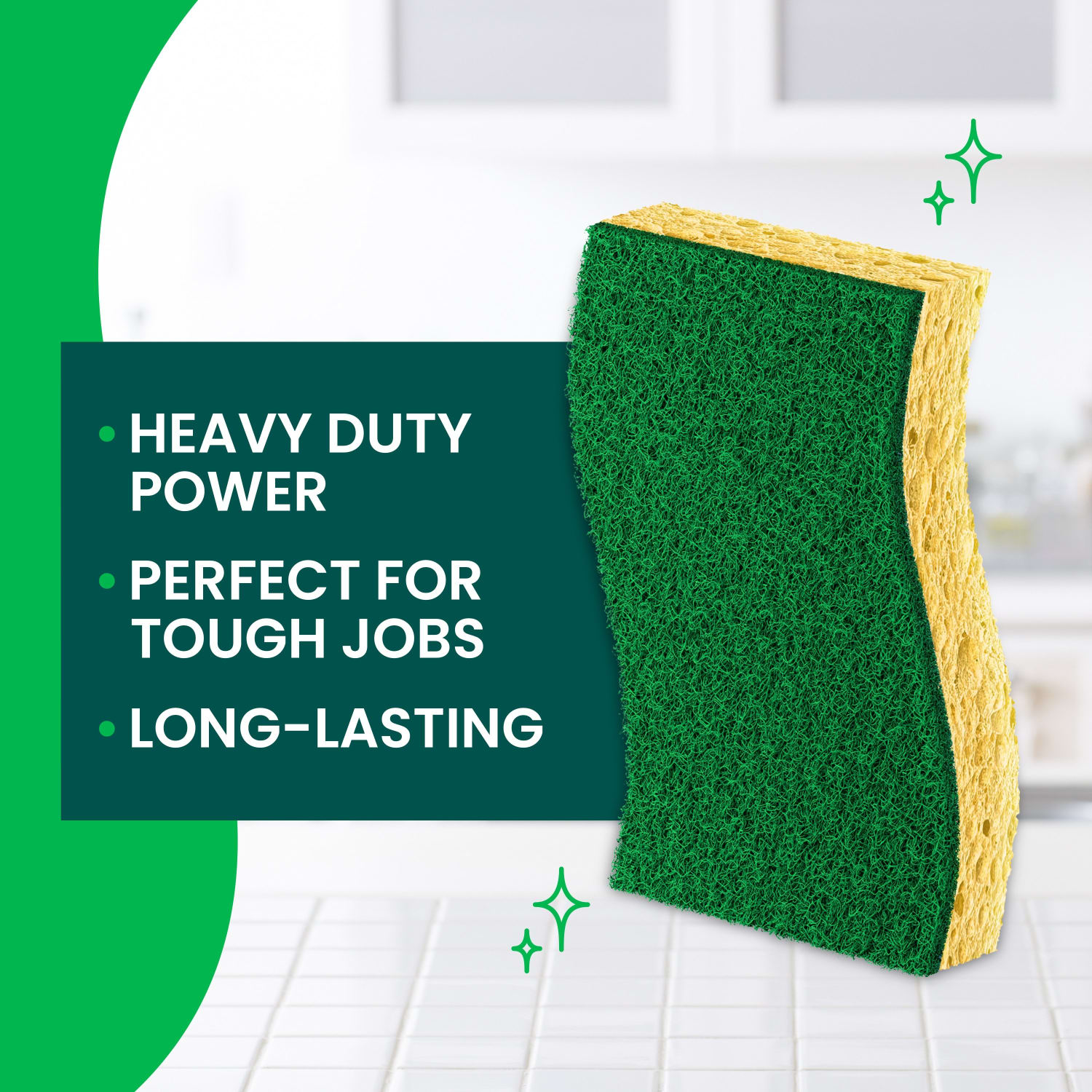 Scotch-Brite Heavy Duty Sponges, 6 Scrubbing Sponges, Great For Washing Dishes and Cleaning Kitchen - Image 4