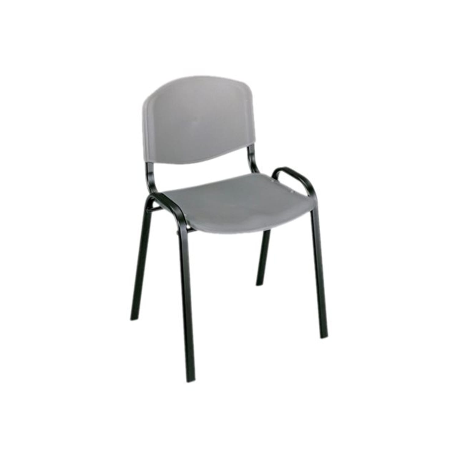 Safco Stack Chairs, Charcoal, Set Of 4 - Image 3