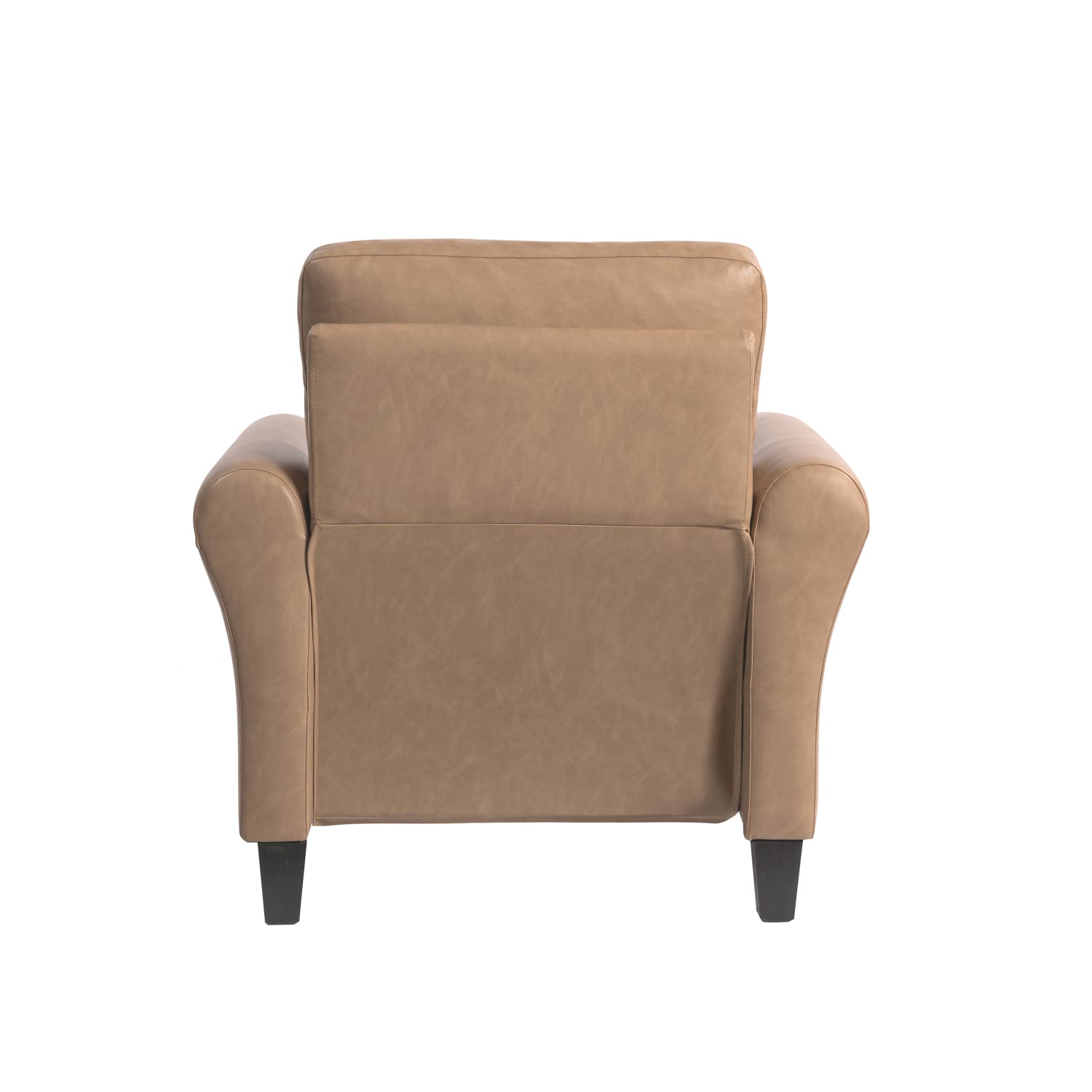 Lifestyle Solutions Winslow Faux Leather Chair With Rolled Arms, Light Brown/Black - Image 6