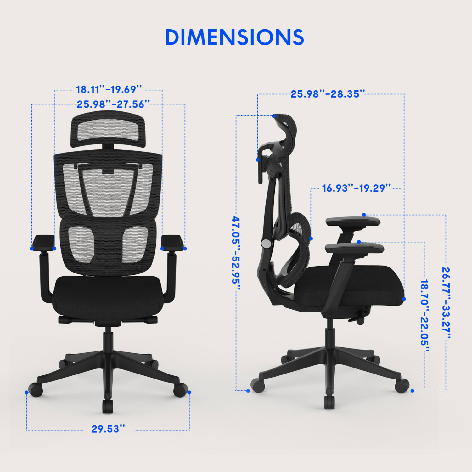 FlexiSpot C7 Ergonomic Mesh High Back Office Chair Black C7BFOAM PopularChairscom