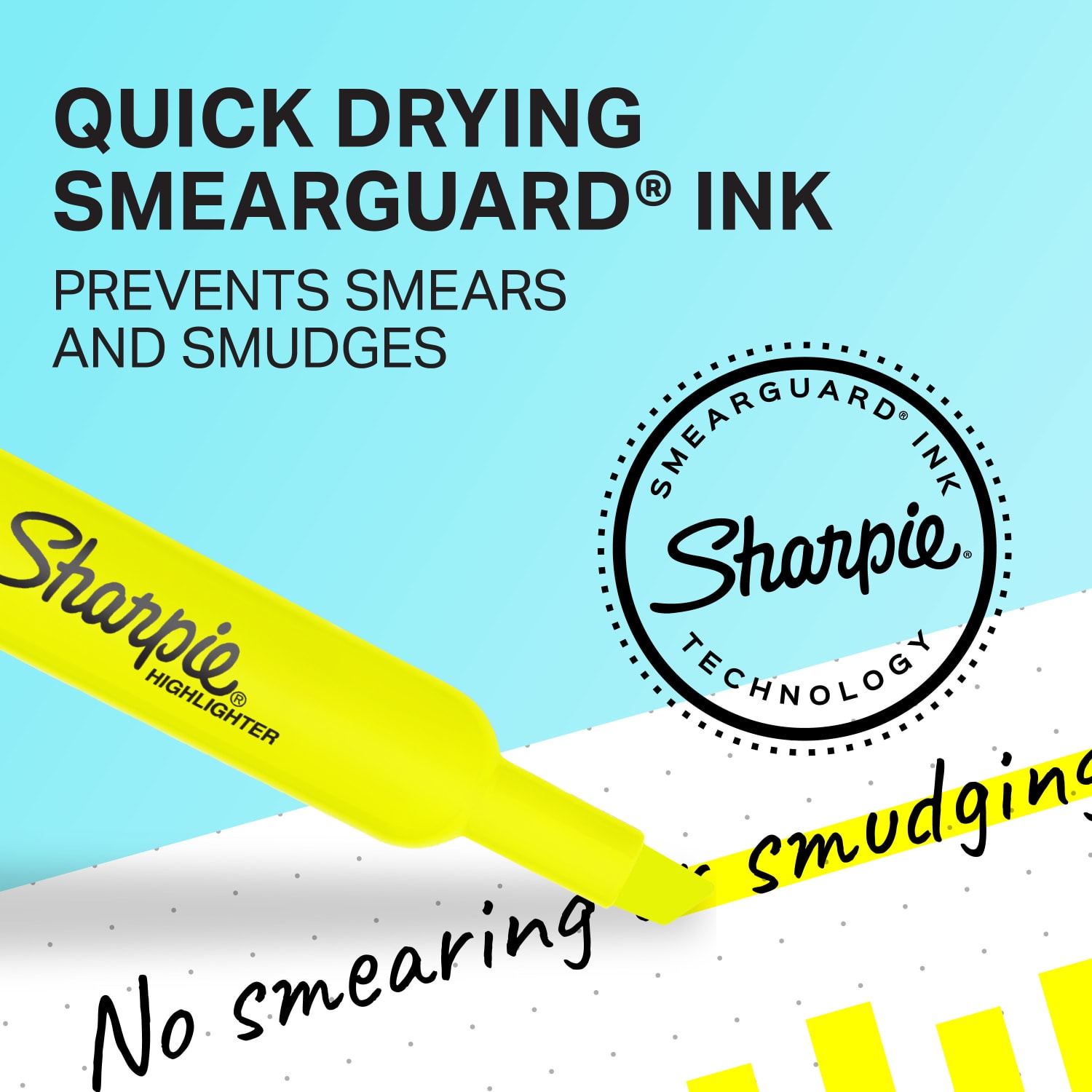 Sharpie Tank-Style Highlighters, Fluorescent Yellow, Pack Of 4 - Image 3