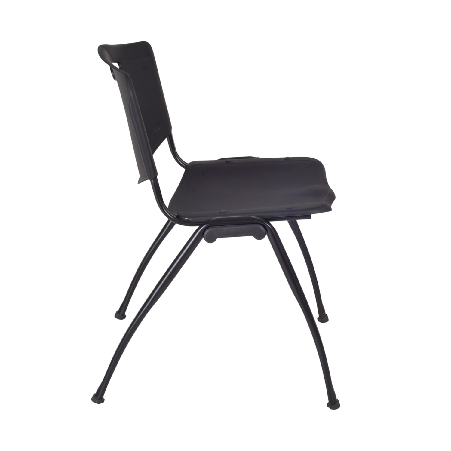 Regency M Breakroom Stacking Chairs ChromeBlack Pack Of 8 Chairs PopularChairscom