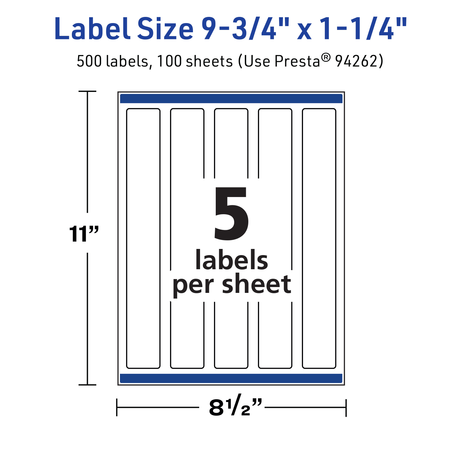 Avery Print-To-The-Edge TrueBlock Labels With Sure Feed, 94262-TWMP100, Rectangle, 9-3/4in x 1-1/4in, Matte White, Pack Of 500 - Image 6