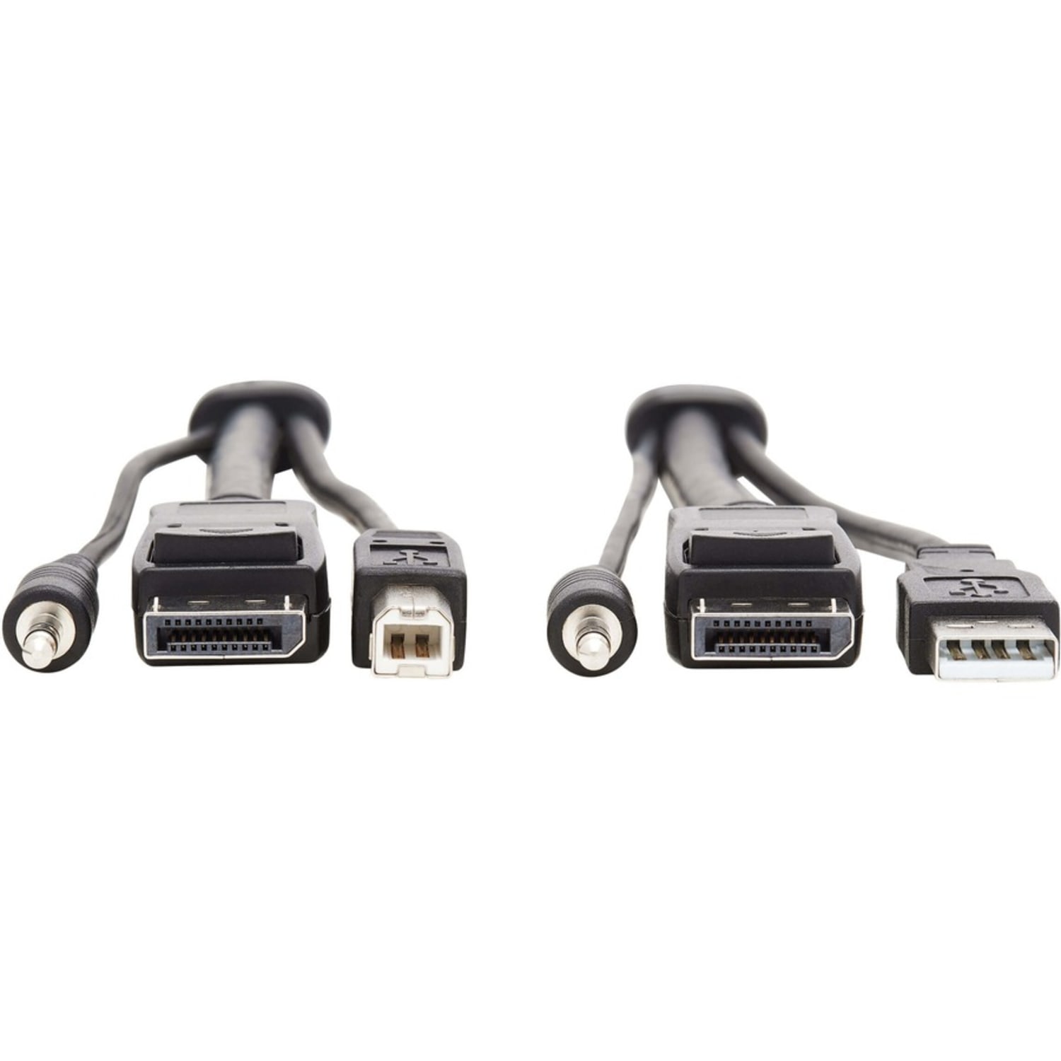 Tripp Lite DisplayPort KVM Cable Kit 3 in 1 4K USB 3.5mm Audio 3xM/3xM 10ft - 60 MB/s - Supports up to 3840 x 2160 - Gold Plated Contact - Black - Image 4