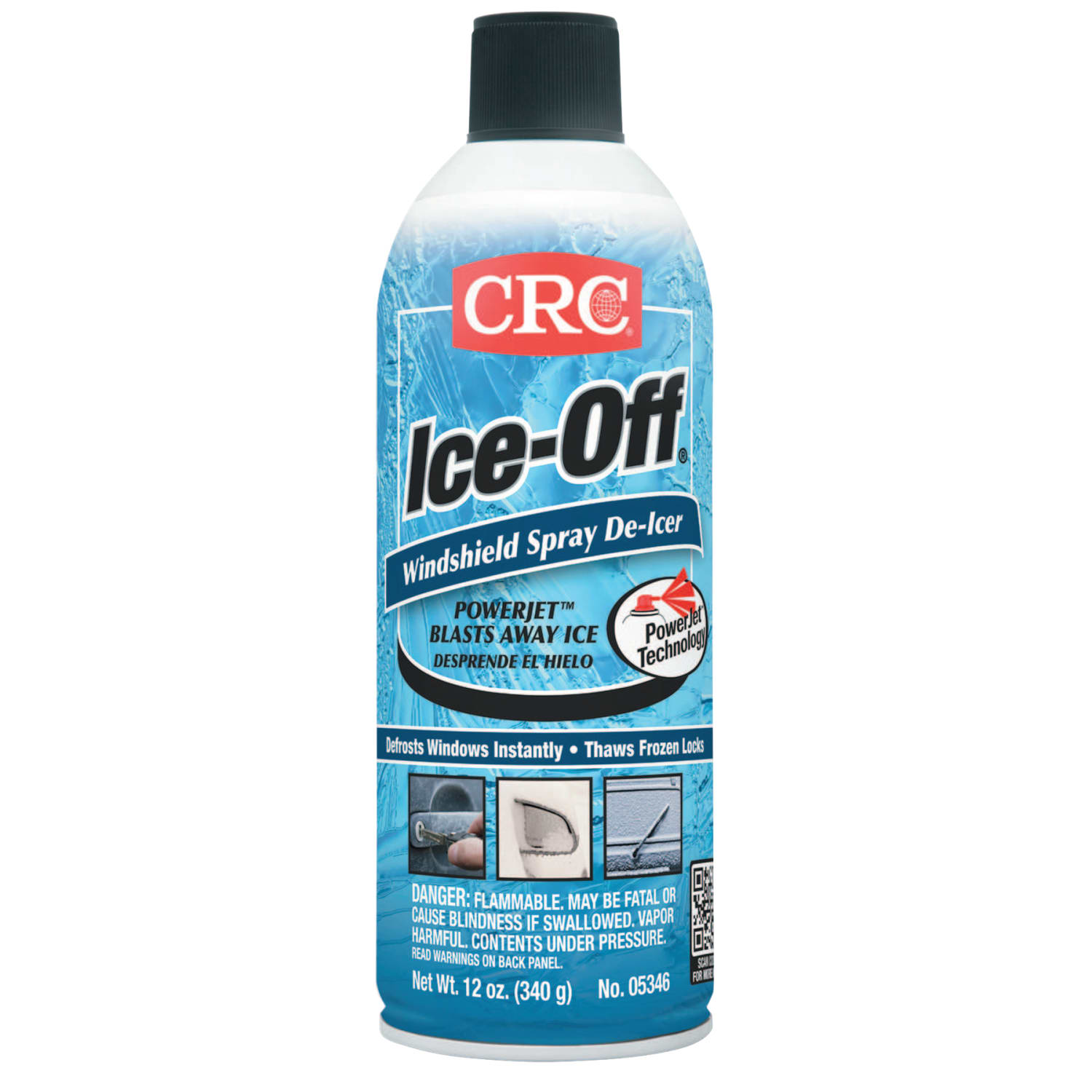 CRC Ice-Off Windshield Spray De-Icers, 16 Oz Aerosol Can, Pack Of 12 Cans - Image 3