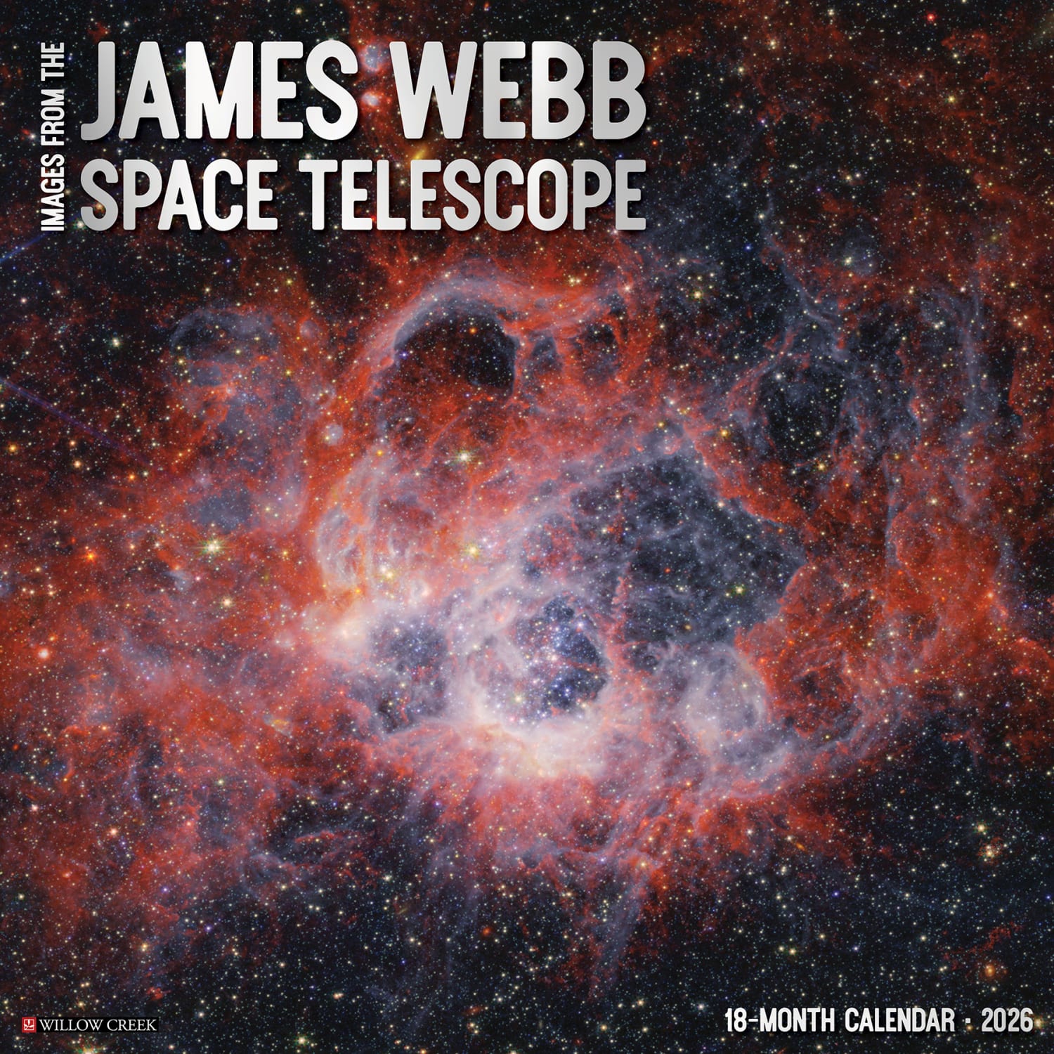 2026 Willow Creek Press Scenic Monthly Wall Calendar, 12in x 12in, James Webb Space Telescope, January To December, 55878