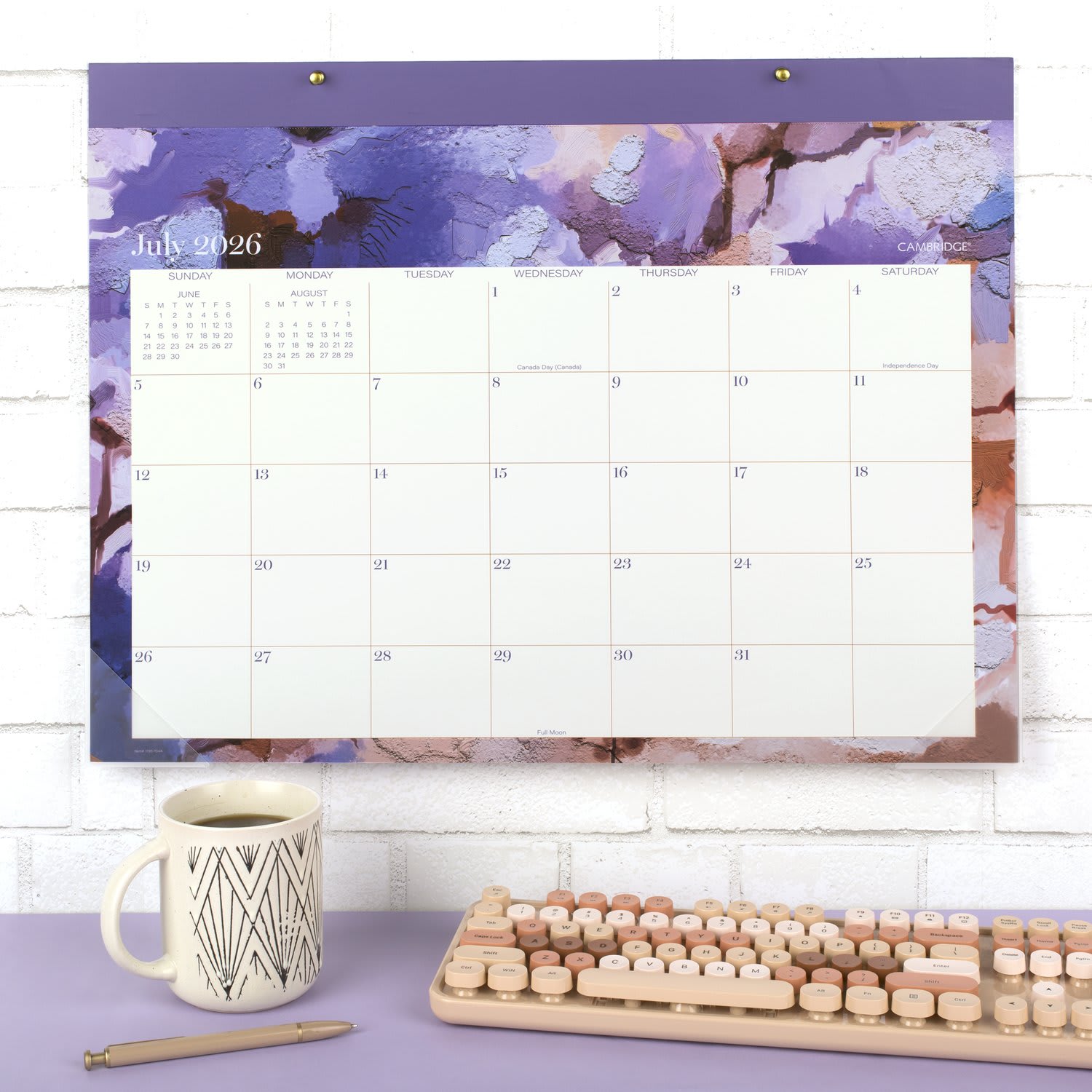 Mead Cambridge Susan Academic 2026-2027 Monthly Desk Pad Calendar, Standard, 17in x 21 3/4in - Image 4