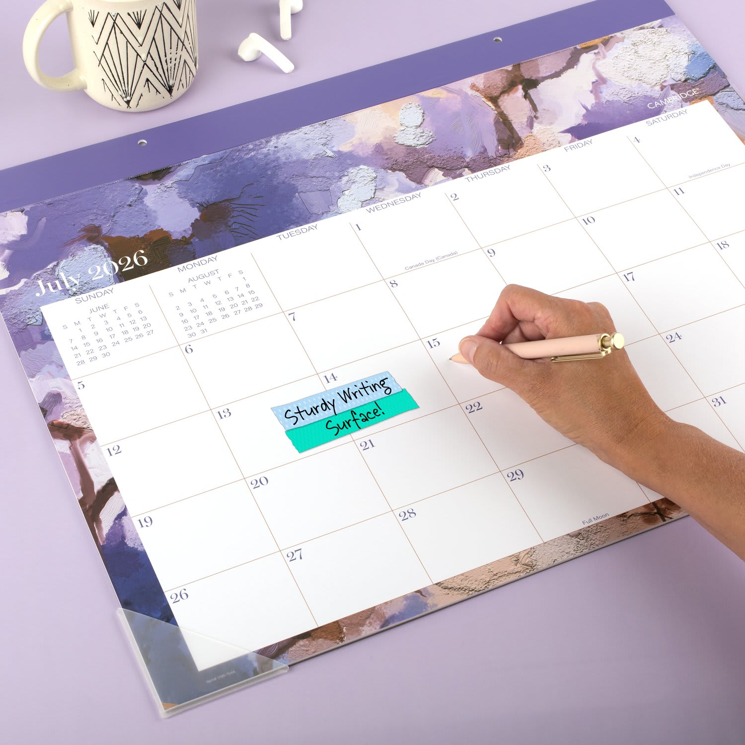 Mead Cambridge Susan Academic 2026-2027 Monthly Desk Pad Calendar, Standard, 17in x 21 3/4in - Image 6
