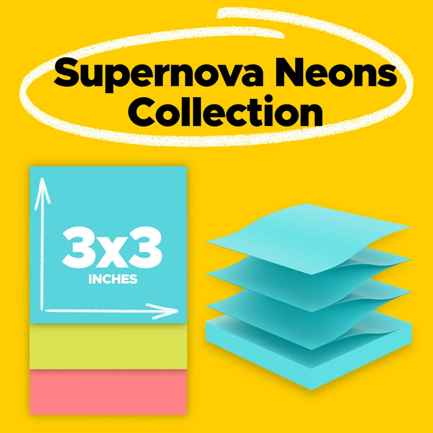 Post-it Super Sticky Pop Up Notes, 10 Pads, 3 in x 3 in, 2x the Sticking Power, School Supplies and Office Products, Sticky Notes  - R33010SSMIA - Image 3