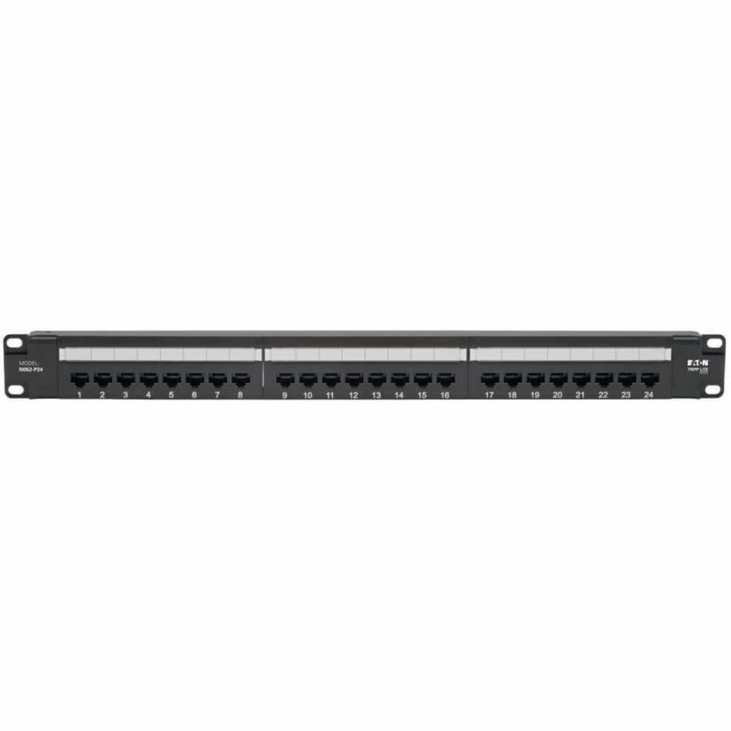 Eaton Tripp Lite Series Cat5e 24-Port Patch Panel - PoE+ Compliant, 110/Krone, 568A/B, RJ45 Ethernet, 1U Rac - N052P24 - Image 4