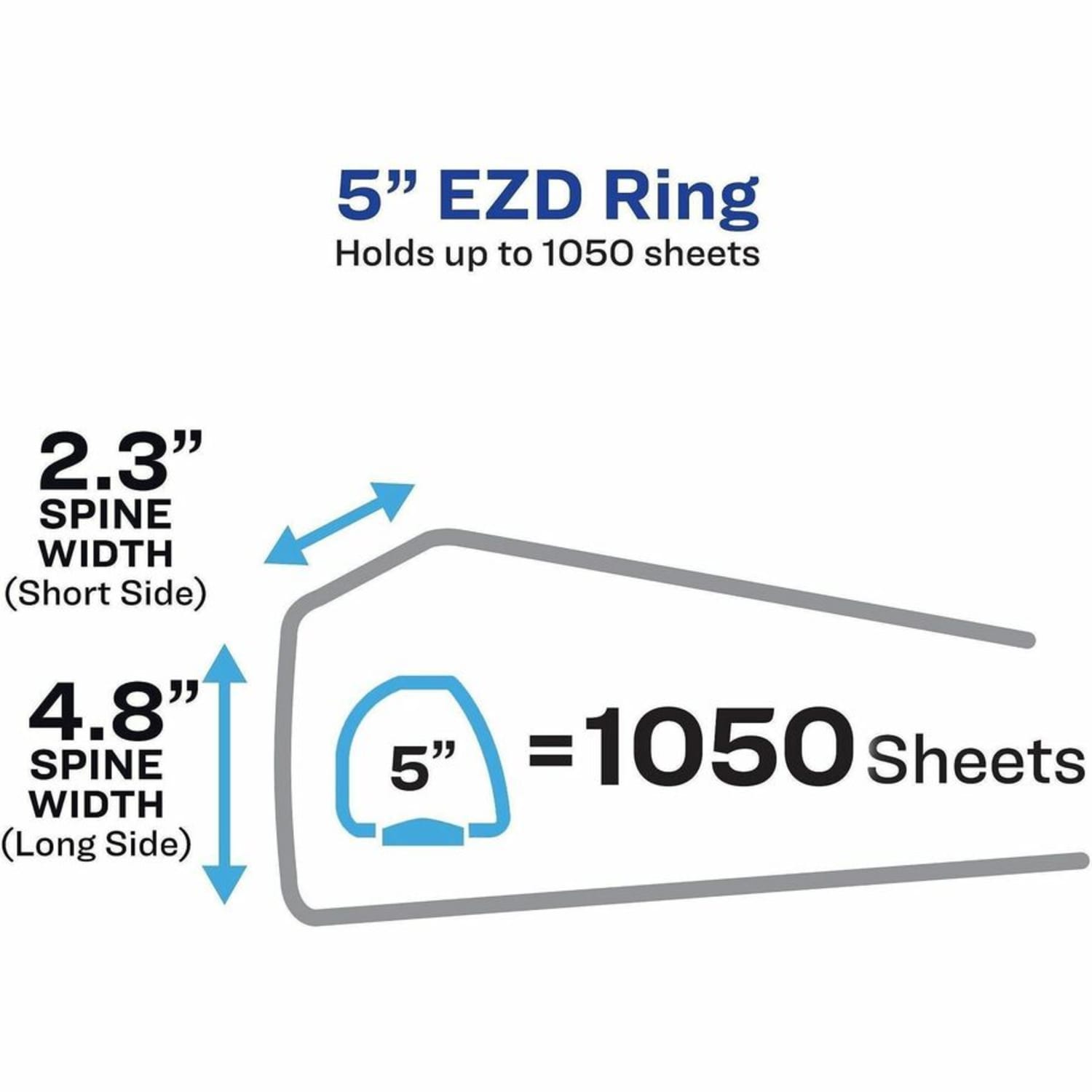 Avery Heavy-Duty 3-Ring Binder With Locking One-Touch EZD Rings, 5in D-Rings, Black - Image 4