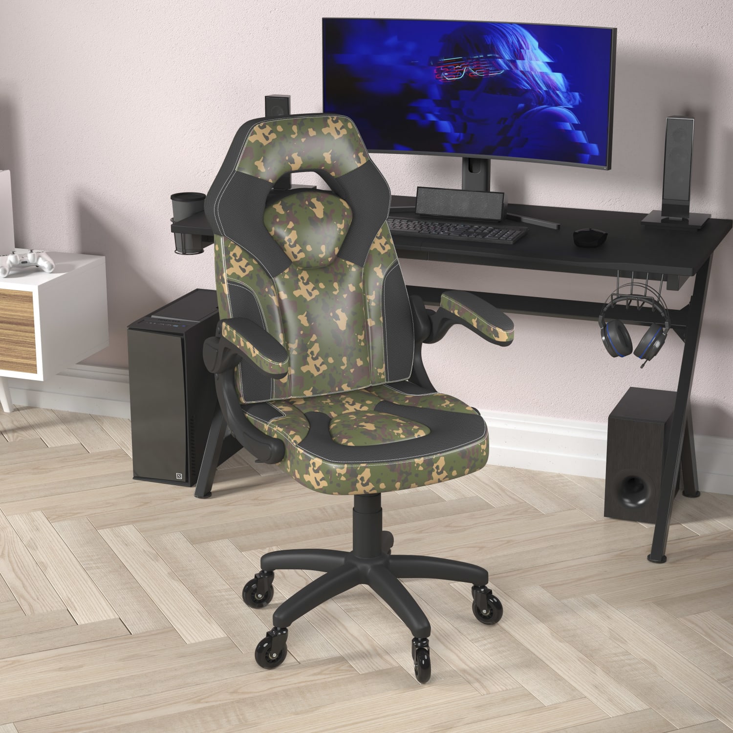 Flash Furniture X10 Racing Ergonomic Faux Leather Computer Gaming Chair, Camouflage - Image 7