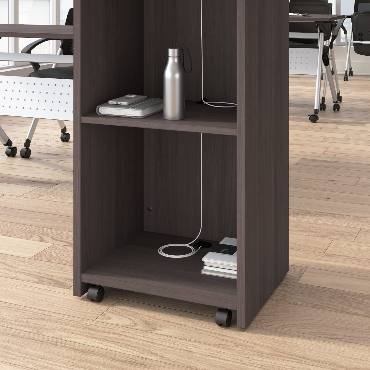Bush Business Furniture Envision Stand Up Lectern, 29inW x 48inH, Storm Gray, Standard Delivery - Image 6