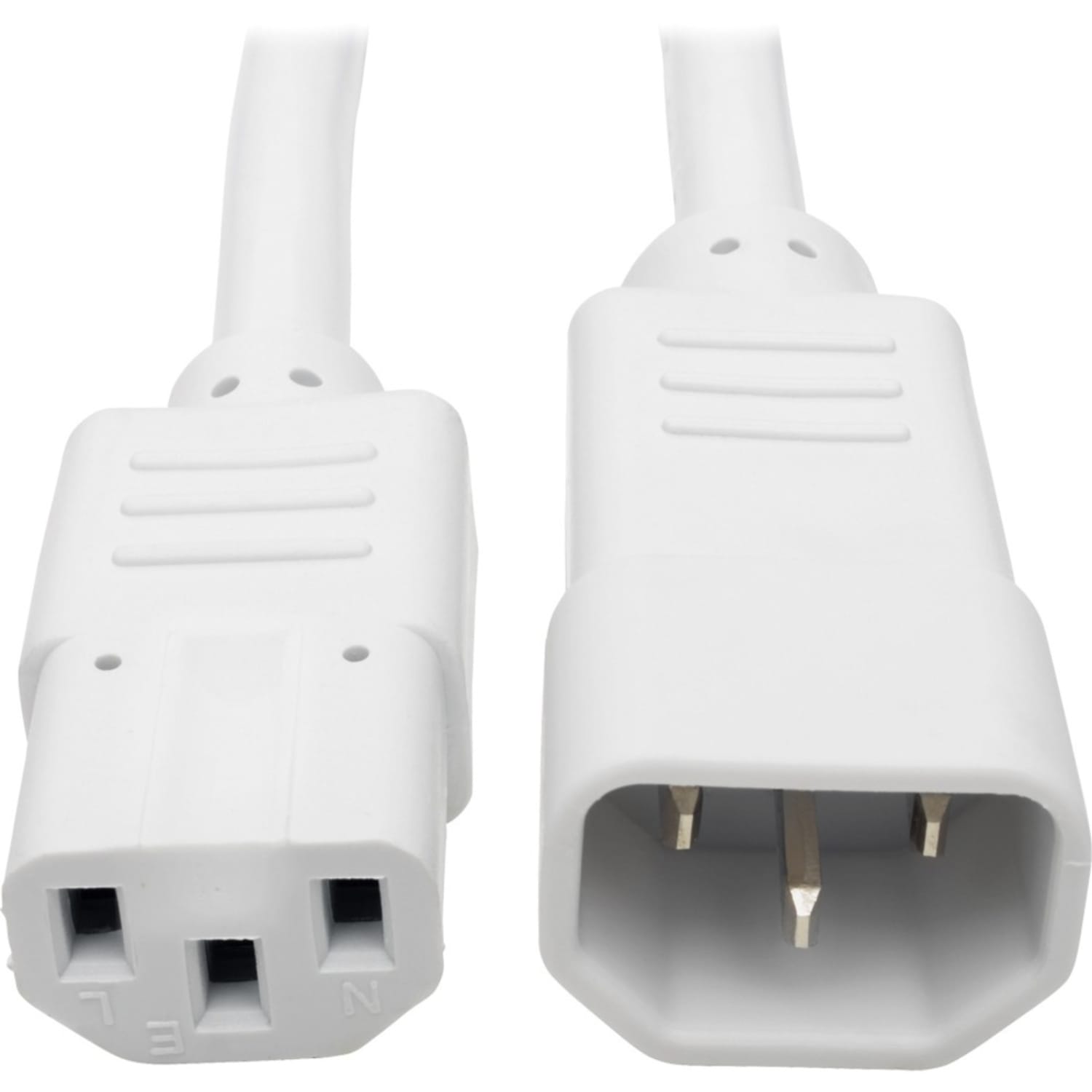 Eaton Tripp Lite Series Heavy-Duty PDU Power Cord, C13 to C14 - 15A, 250V, 14 AWG, 3 ft. (0.91 m), White - P005003AWH